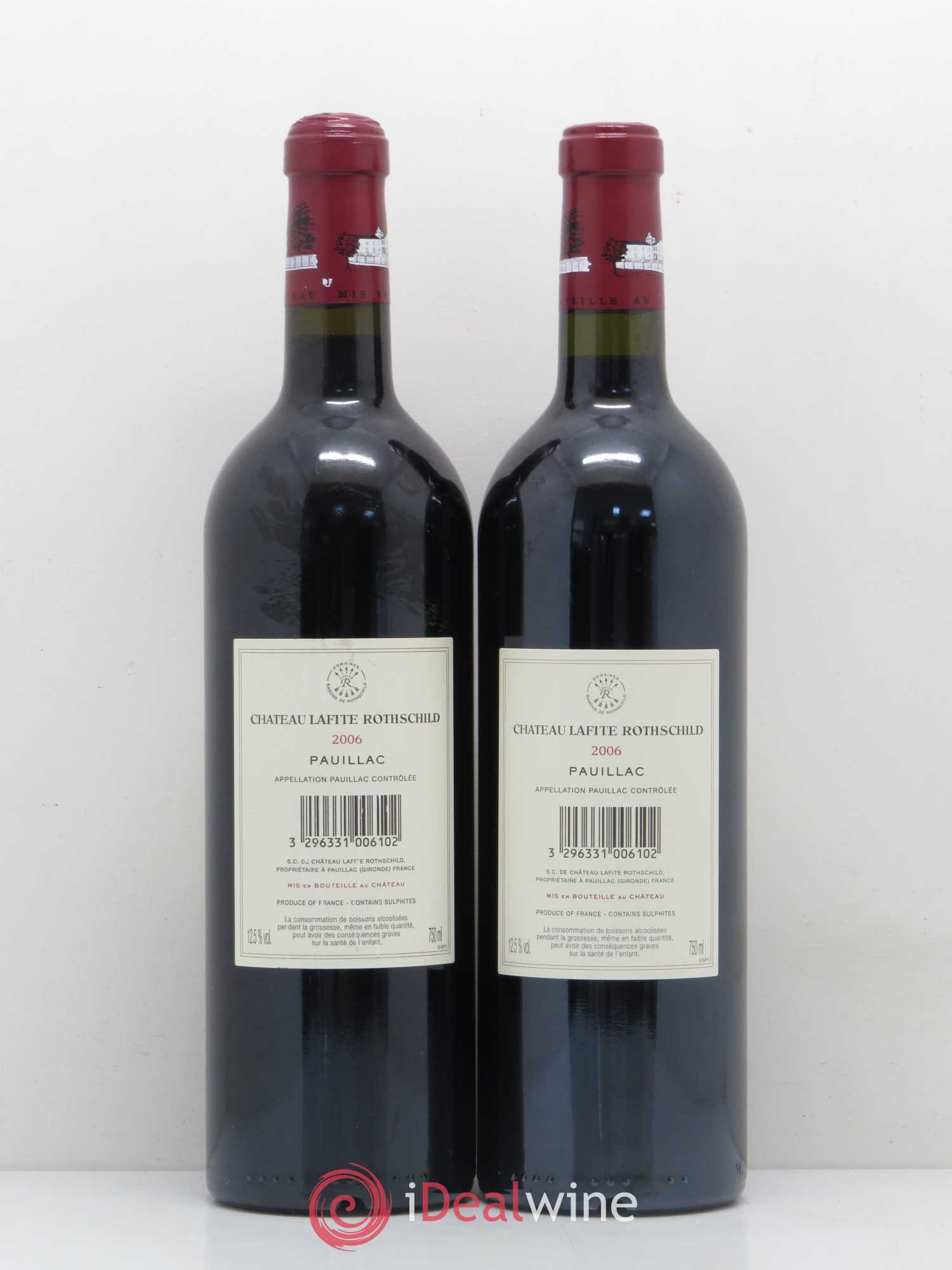 Château Lafite Rothschild 1er Grand Cru Classé 2006 - Lot de 2 bouteilles - 1