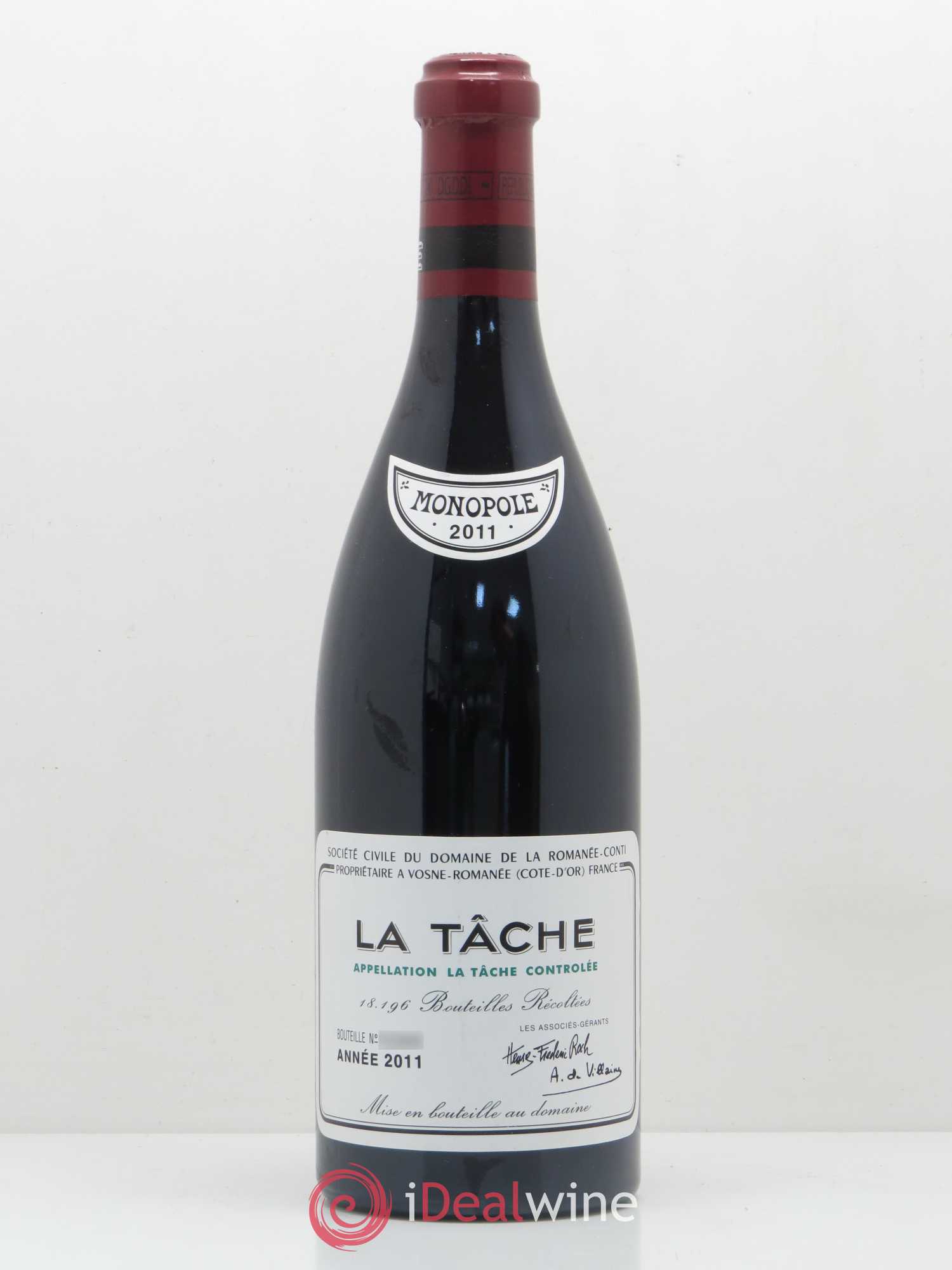 La Tâche Grand Cru Domaine de la Romanée-Conti 2011 - Lot de 1 bouteille - 0