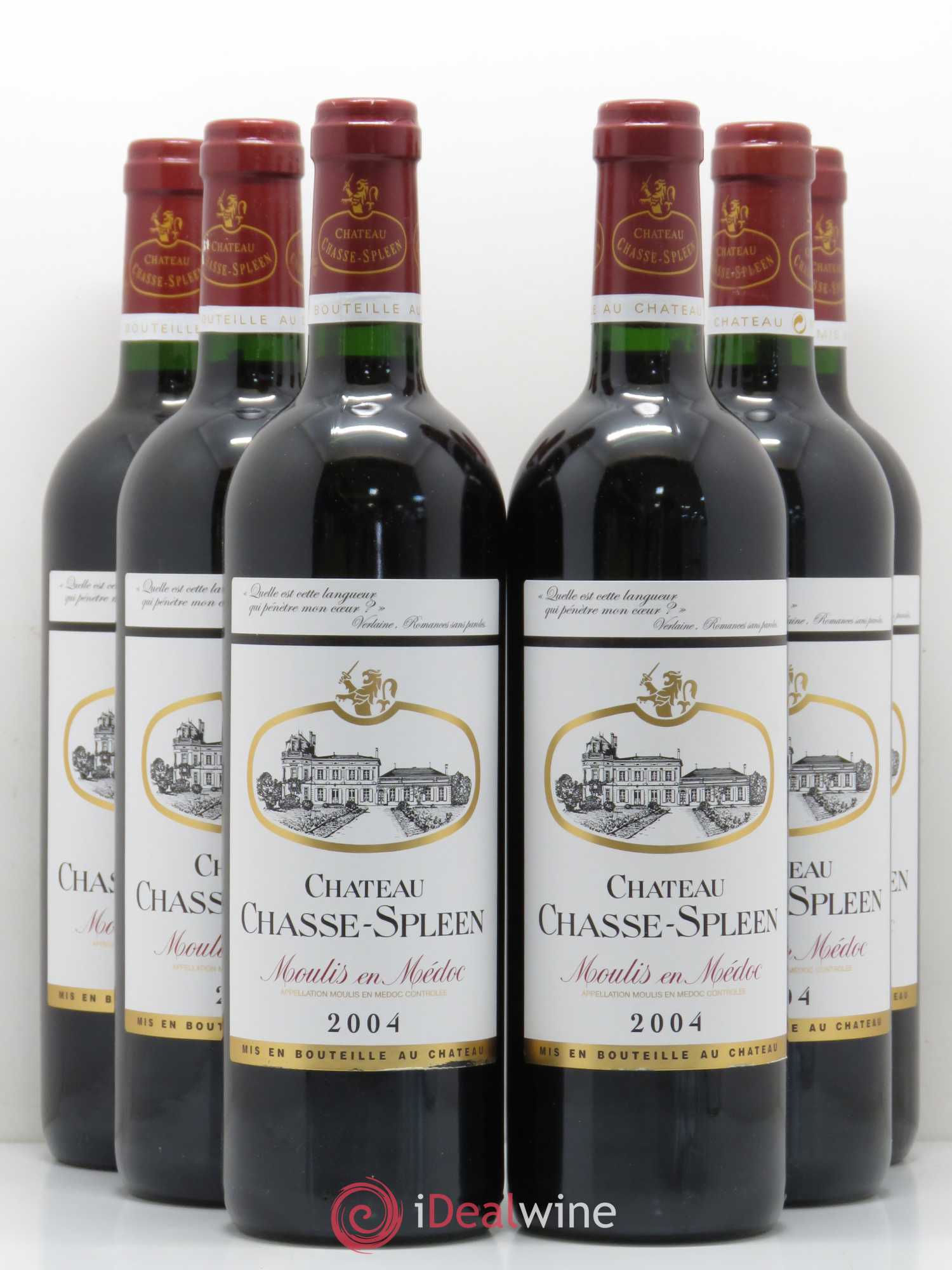 Château Chasse Spleen 2004 - Lot de 6 bouteilles - 0