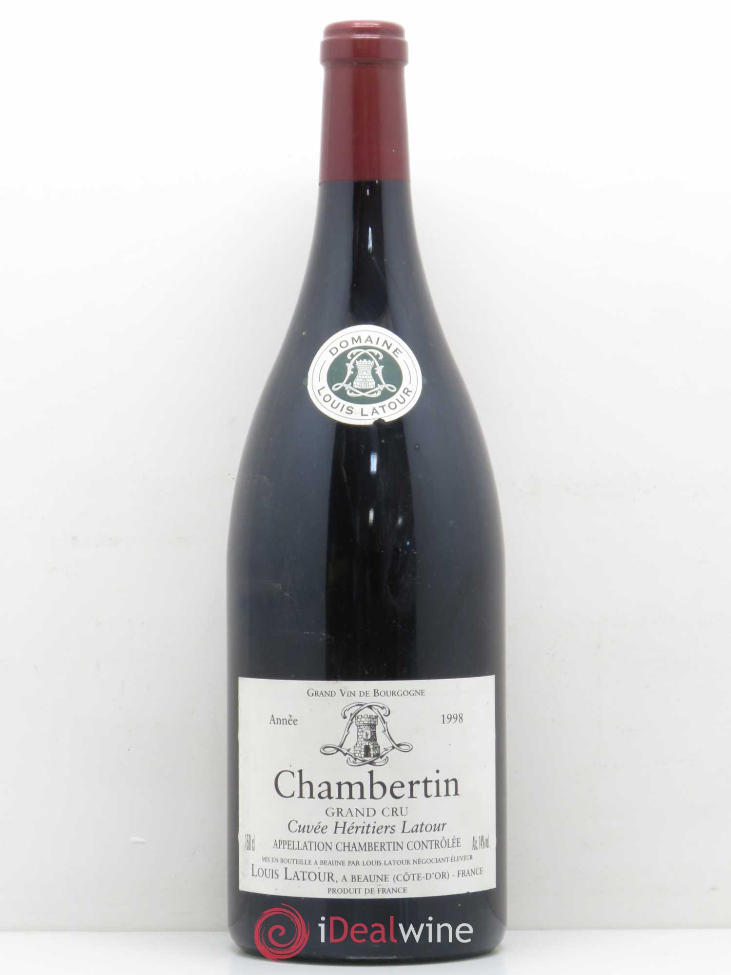 Chambertin Grand Cru Cuvée Héritiers Latour Louis Latour 1998 - Lot de 1 magnum - 0