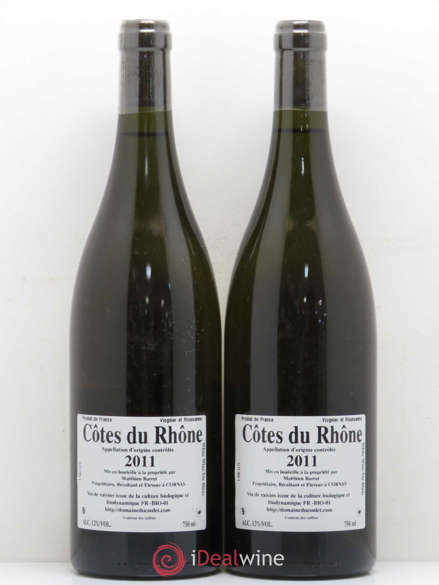 Côtes-du-Rhône Brise Cailloux Matthieu Barret 2011 - Posten von 2 Flaschen - 1