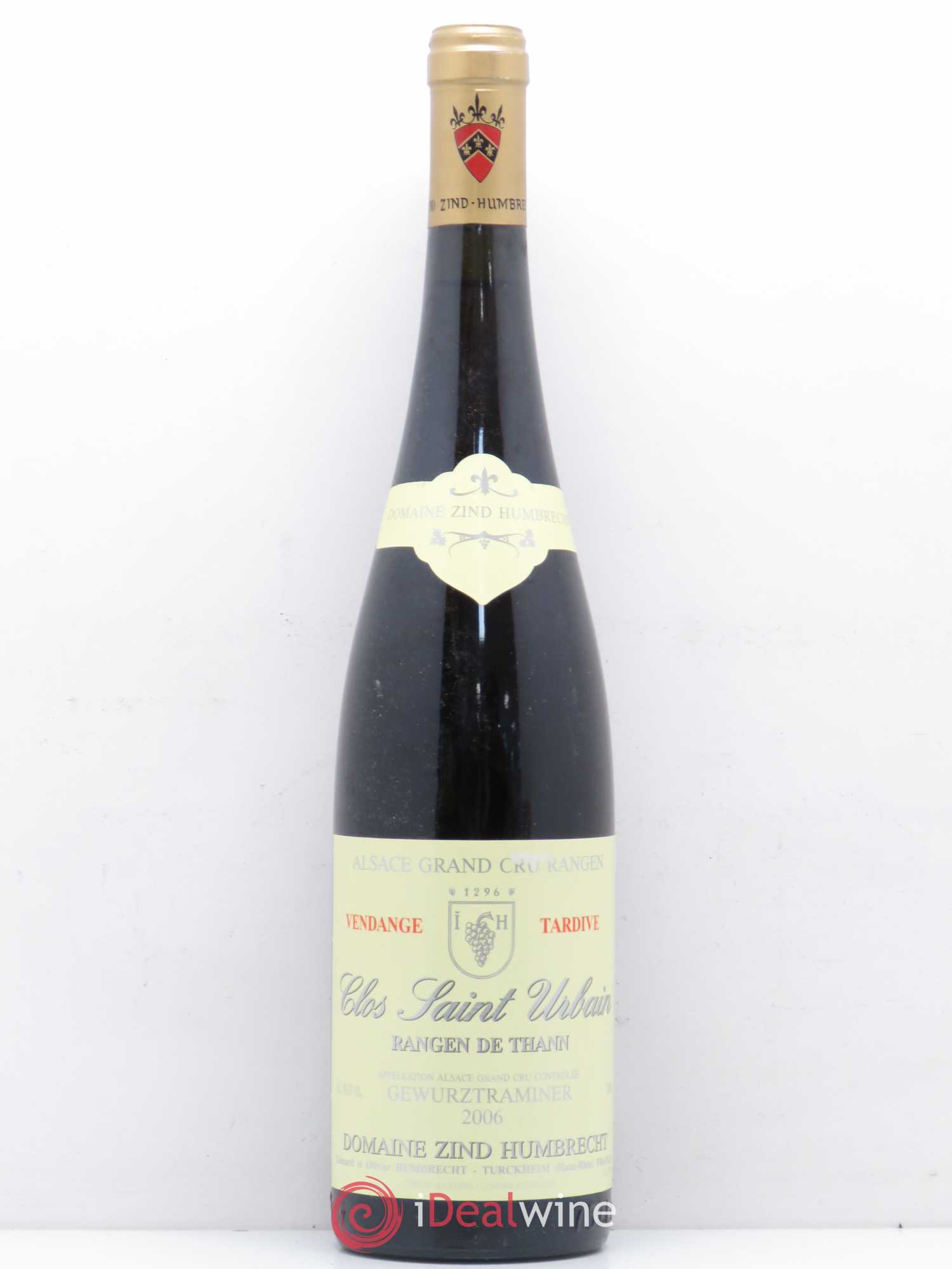 Alsace Gewurztraminer Grand Cru Rangen de Thann Clos Saint Urbain Zind-Humbrecht (Domaine) Vendanges Tardives 2006 - Lot de 1 bouteille - 0