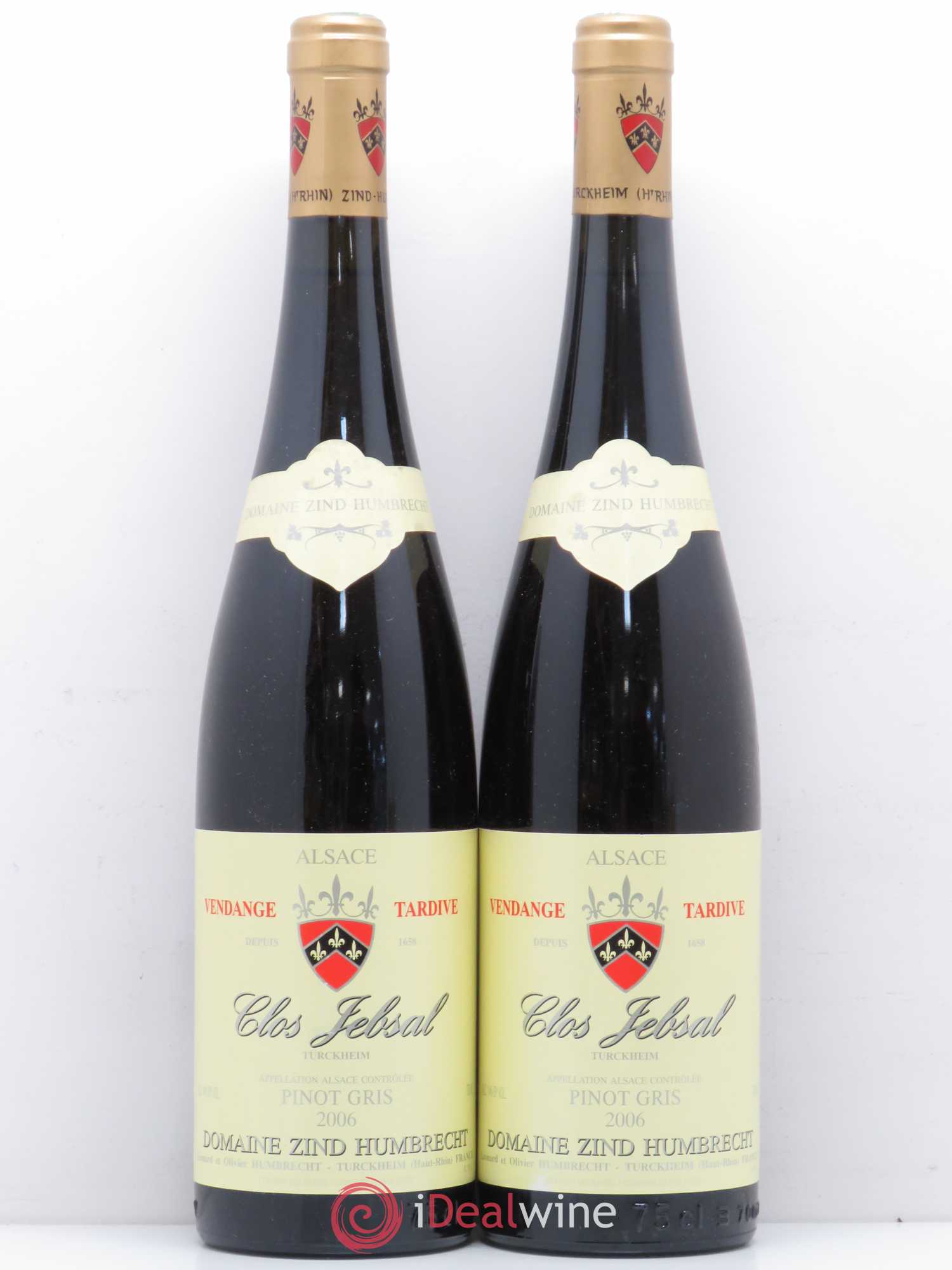 Alsace Pinot Gris Clos Jebsal Vendanges Tardives Zind-Humbrecht (Domaine) 2006 - Lotto di 2 bottiglie - 0