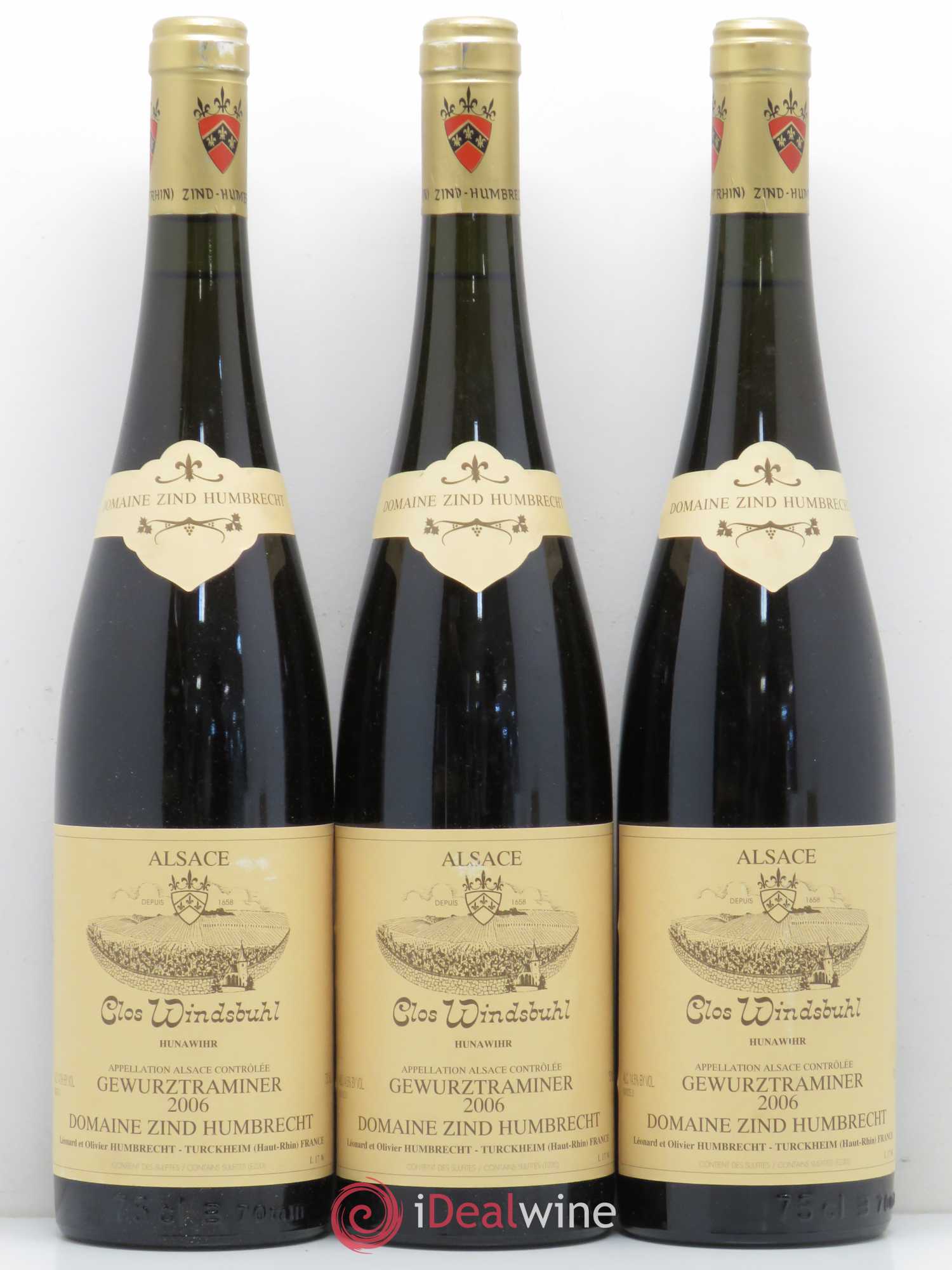 Alsace Gewurztraminer Clos Windsbuhl Zind-Humbrecht (Domaine) 2006 - Lot de 3 bouteilles - 0