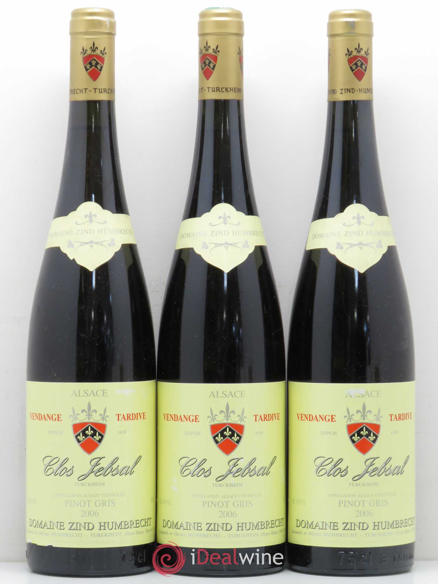 Alsace Pinot Gris Clos Jebsal Vendanges Tardives Zind-Humbrecht (Domaine) 2006 - Lotto di 3 bottiglie - 0