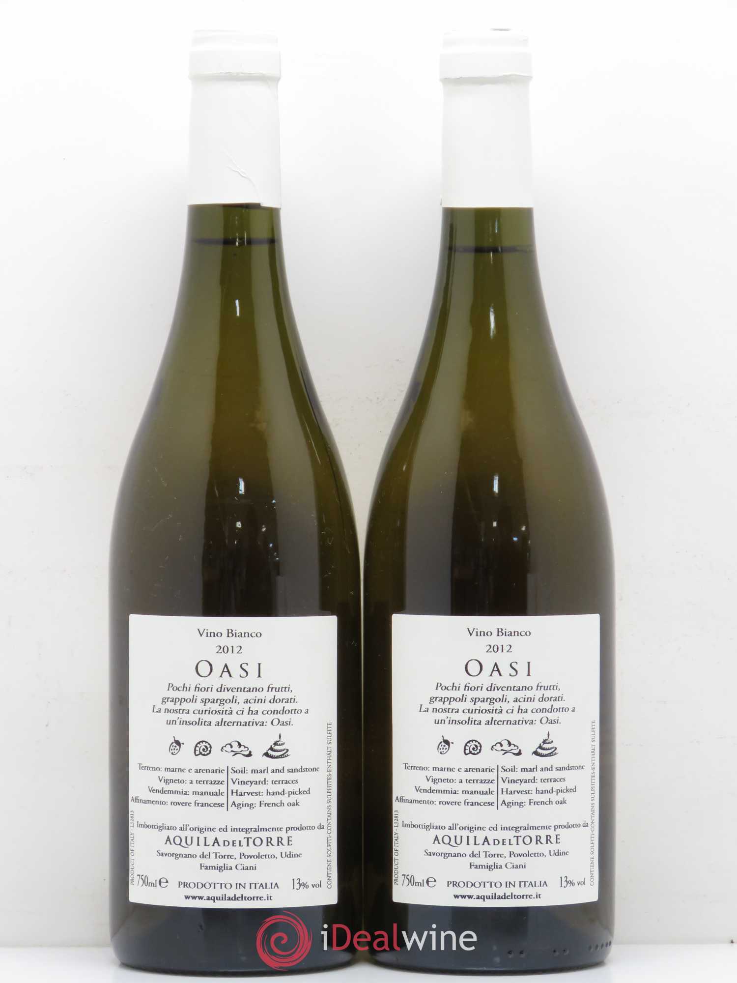Italie Colli Orientali del Friuli Oasi Aquila del Torre 2012 - Lot of 4 bottles - 2
