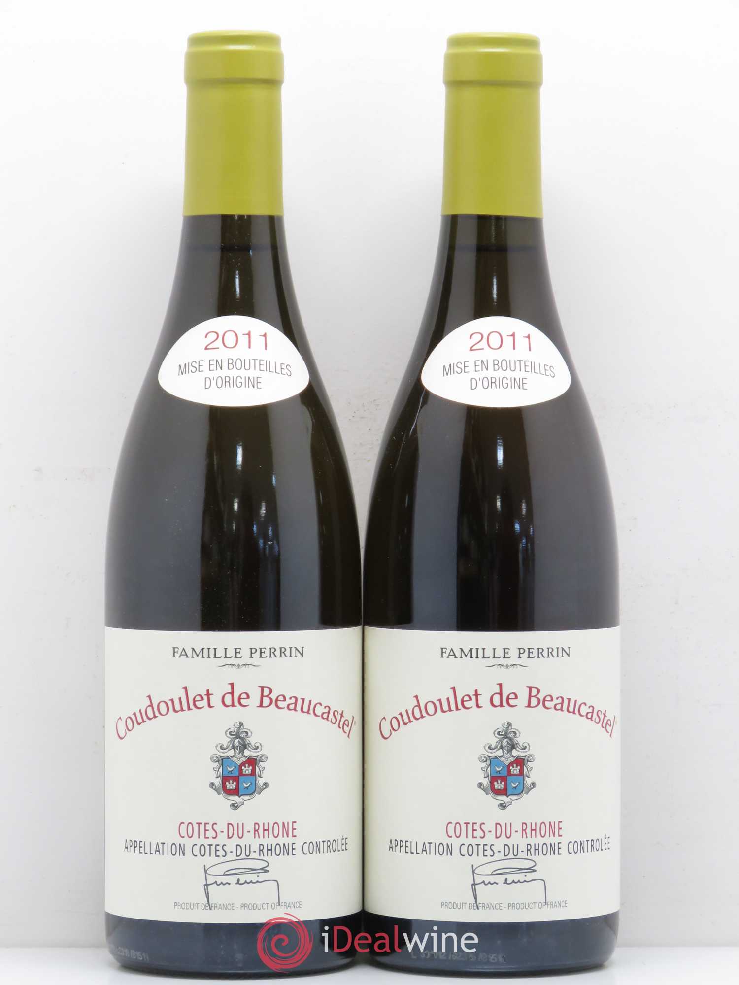 Côtes-du-Rhône Coudoulet de Beaucastel Famille Perrin 2011 - Lot de 5 bouteilles - 2