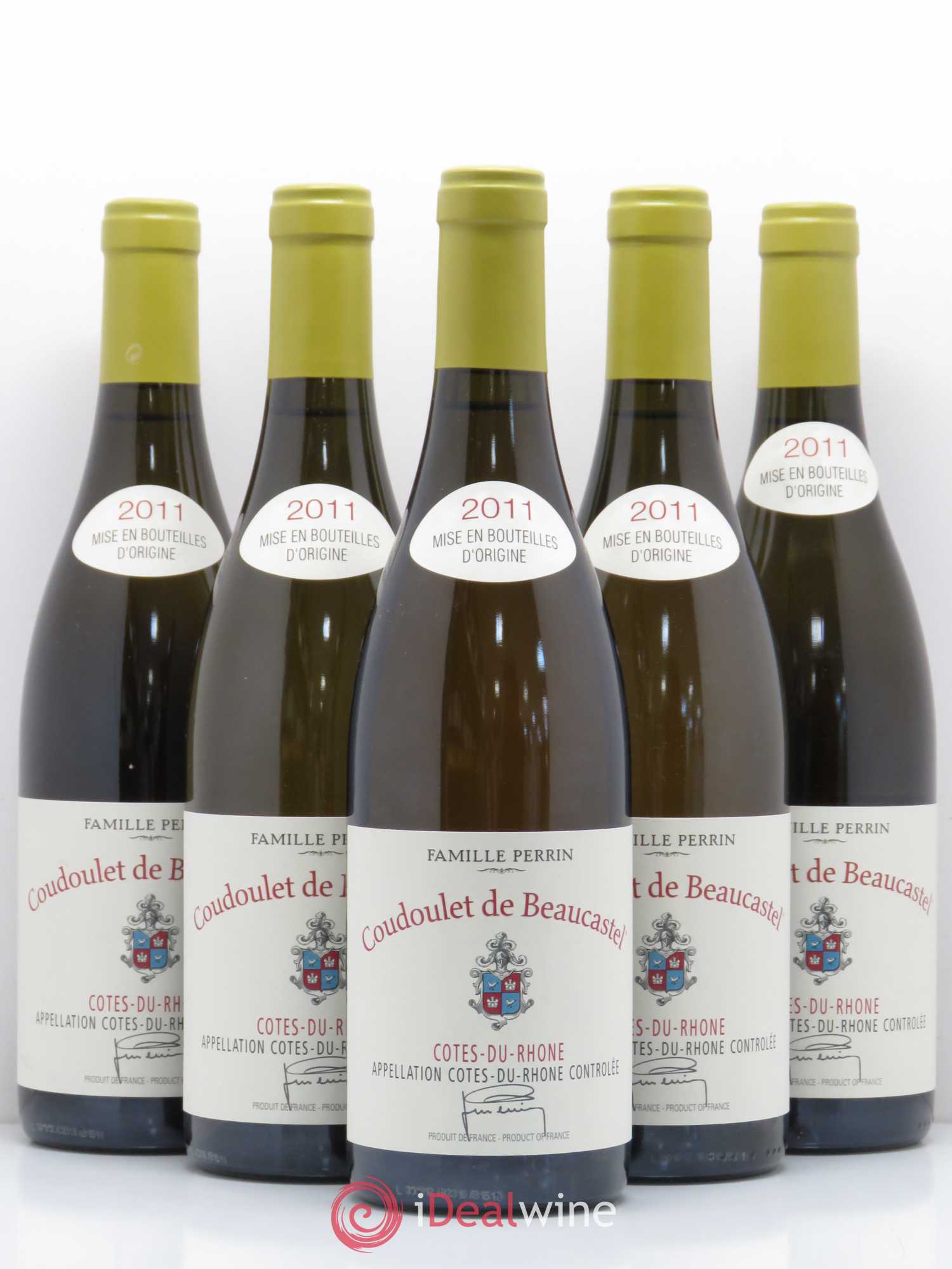 Côtes-du-Rhône Coudoulet de Beaucastel Famille Perrin 2011 - Lot de 5 bouteilles - 0