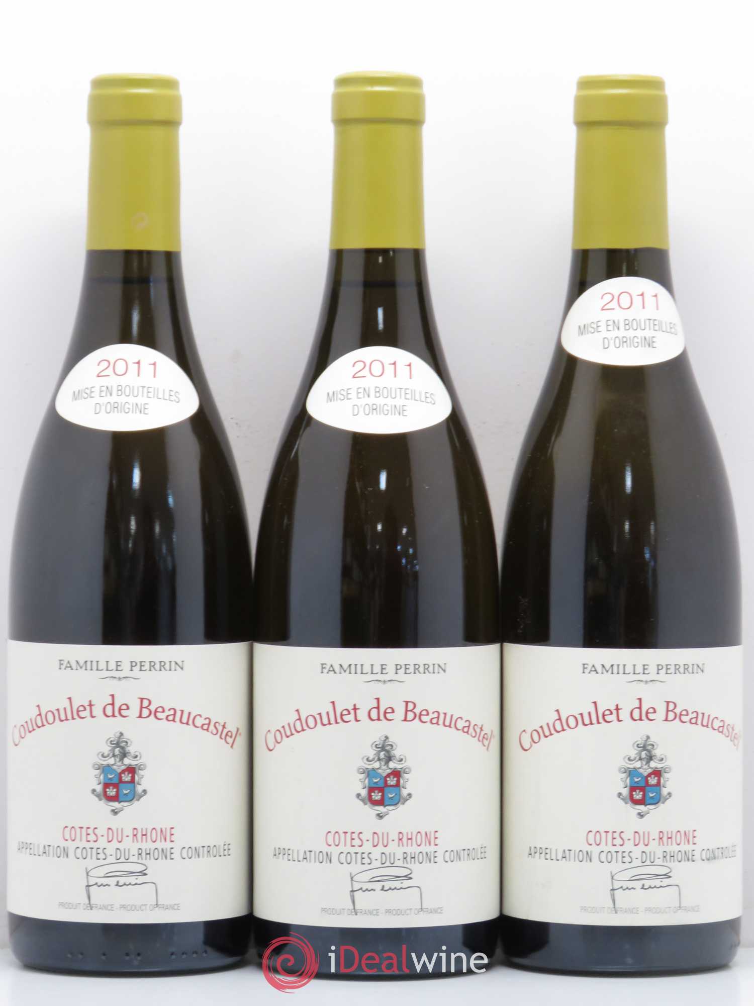 Côtes-du-Rhône Coudoulet de Beaucastel Famille Perrin 2011 - Posten von 3 Flaschen - 0