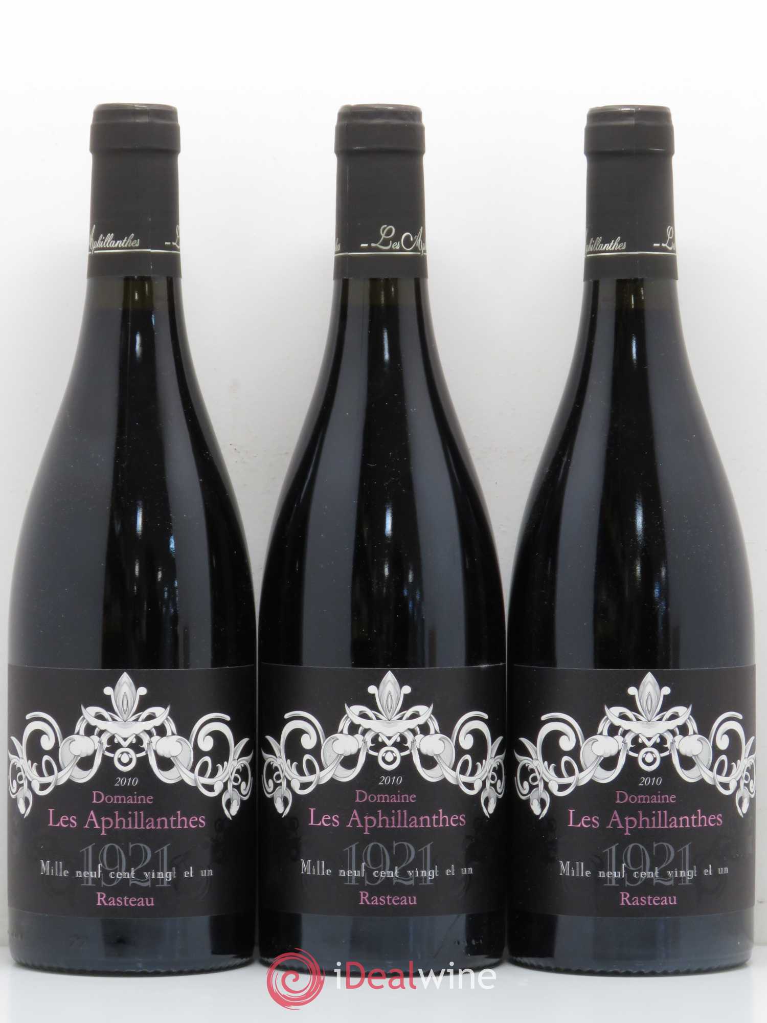 Rasteau Mille Neuf Cent Vingt Et Un Domaine Les Aphillanthes 2010 - Lotto di 5 bottiglie - 1