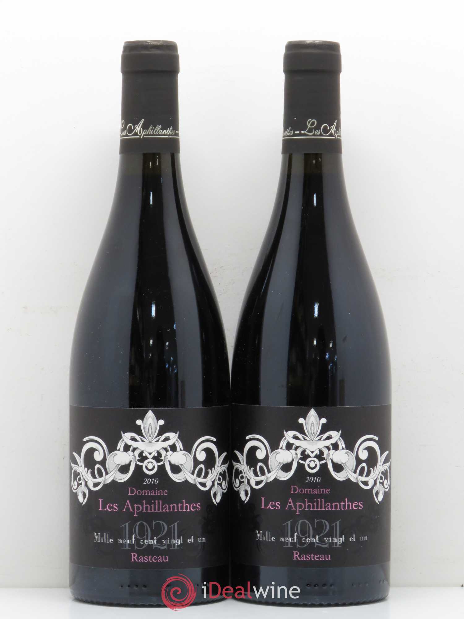 Rasteau Mille Neuf Cent Vingt Et Un Domaine Les Aphillanthes 2010 - Lotto di 5 bottiglie - 2