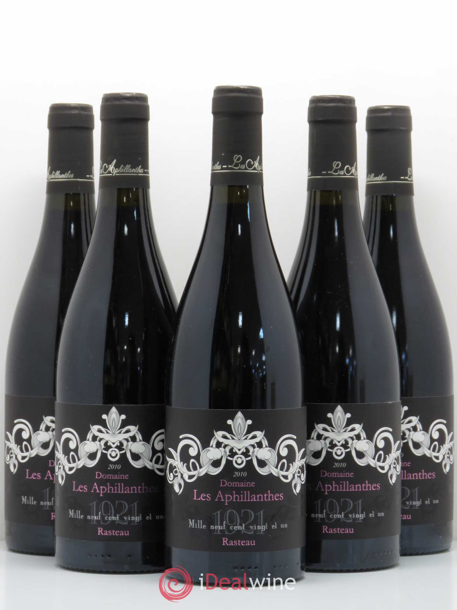 Rasteau Mille Neuf Cent Vingt Et Un Domaine Les Aphillanthes 2010 - Lotto di 5 bottiglie - 0
