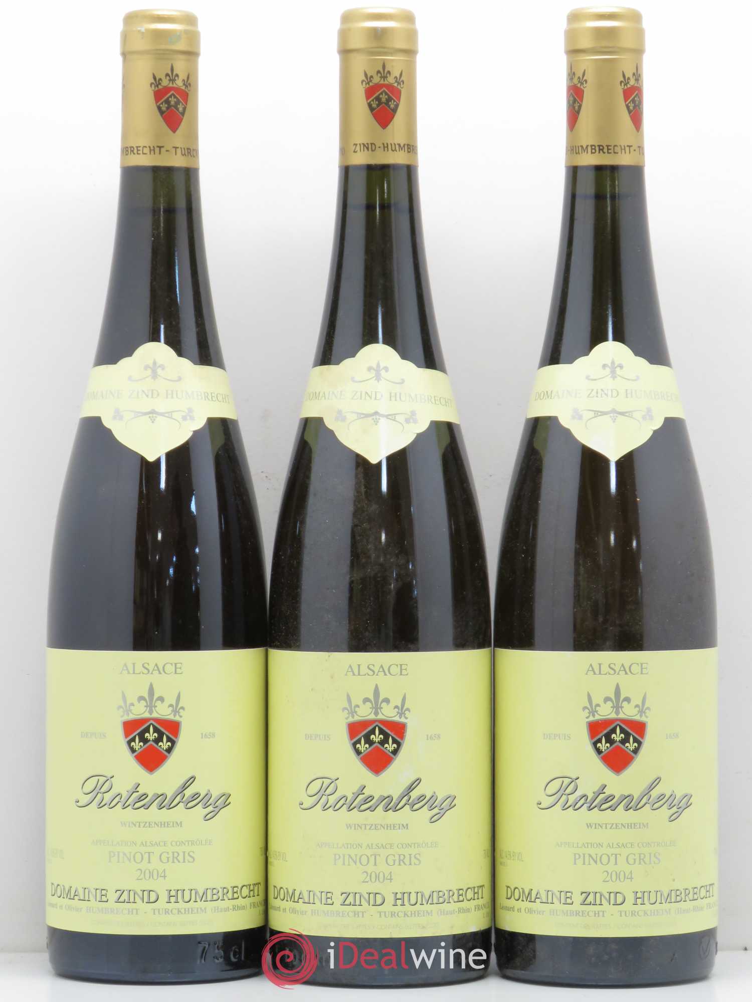 Pinot Gris Rotenberg Domaine Zind-Humbrecht 2004 - Posten von 3 Flaschen - 0