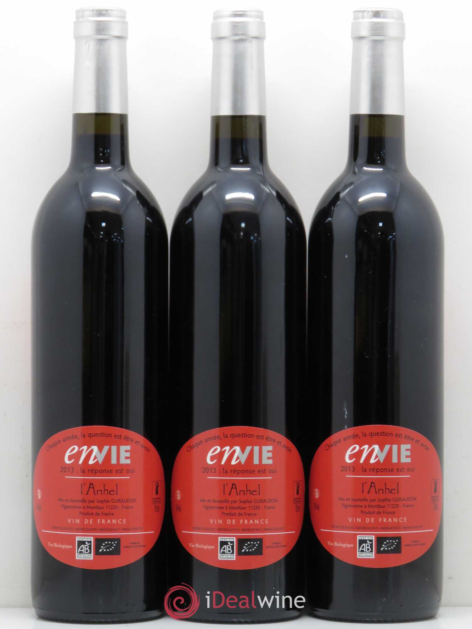 Vin de France Envie Clos de l'Anhel 2013 - Lot de 5 bouteilles - 1