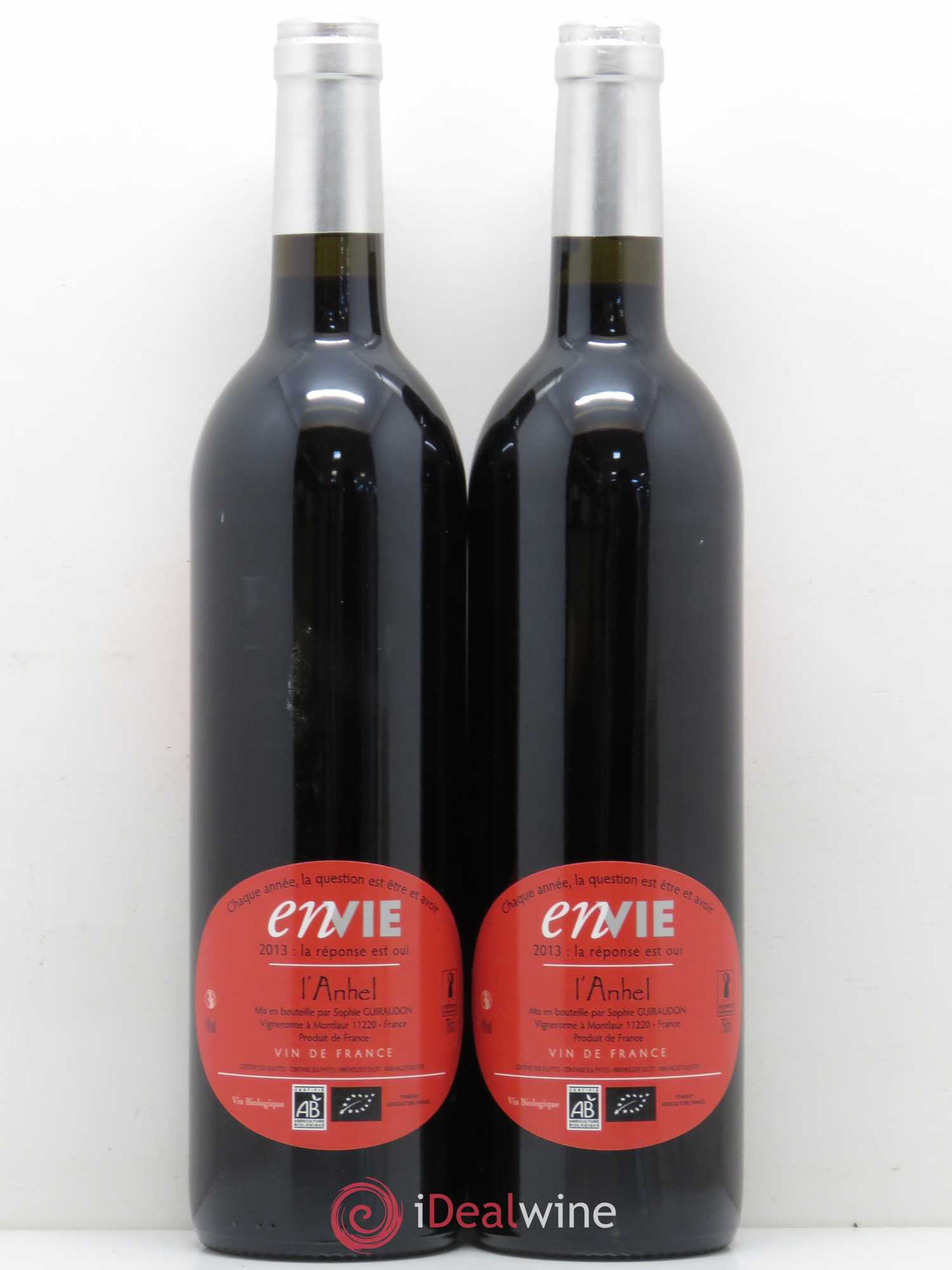 Vin de France Envie Clos de l'Anhel 2013 - Lot de 5 bouteilles - 2