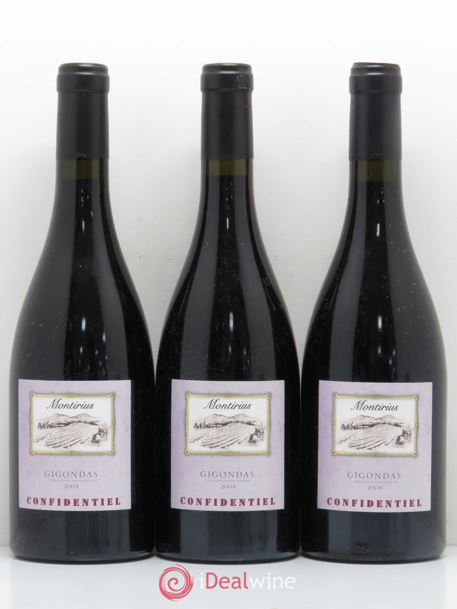 Gigondas Confidentiel Montirius 2004 - Lot de 3 bouteilles - 0