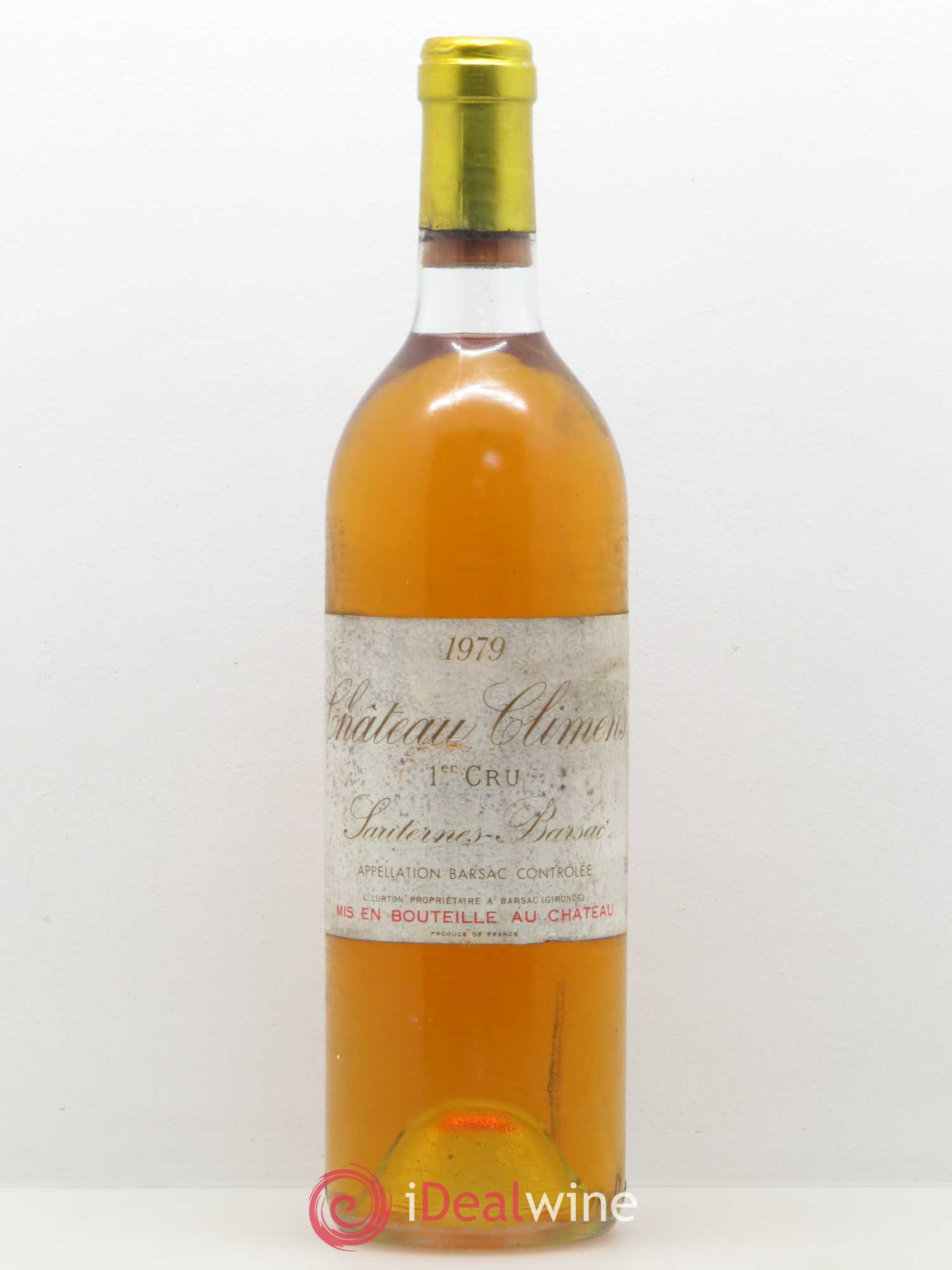 Château Climens 1er Grand Cru Classé (senza prezzo di riserva) 1979 - Lotto di 1 bottiglia - 0
