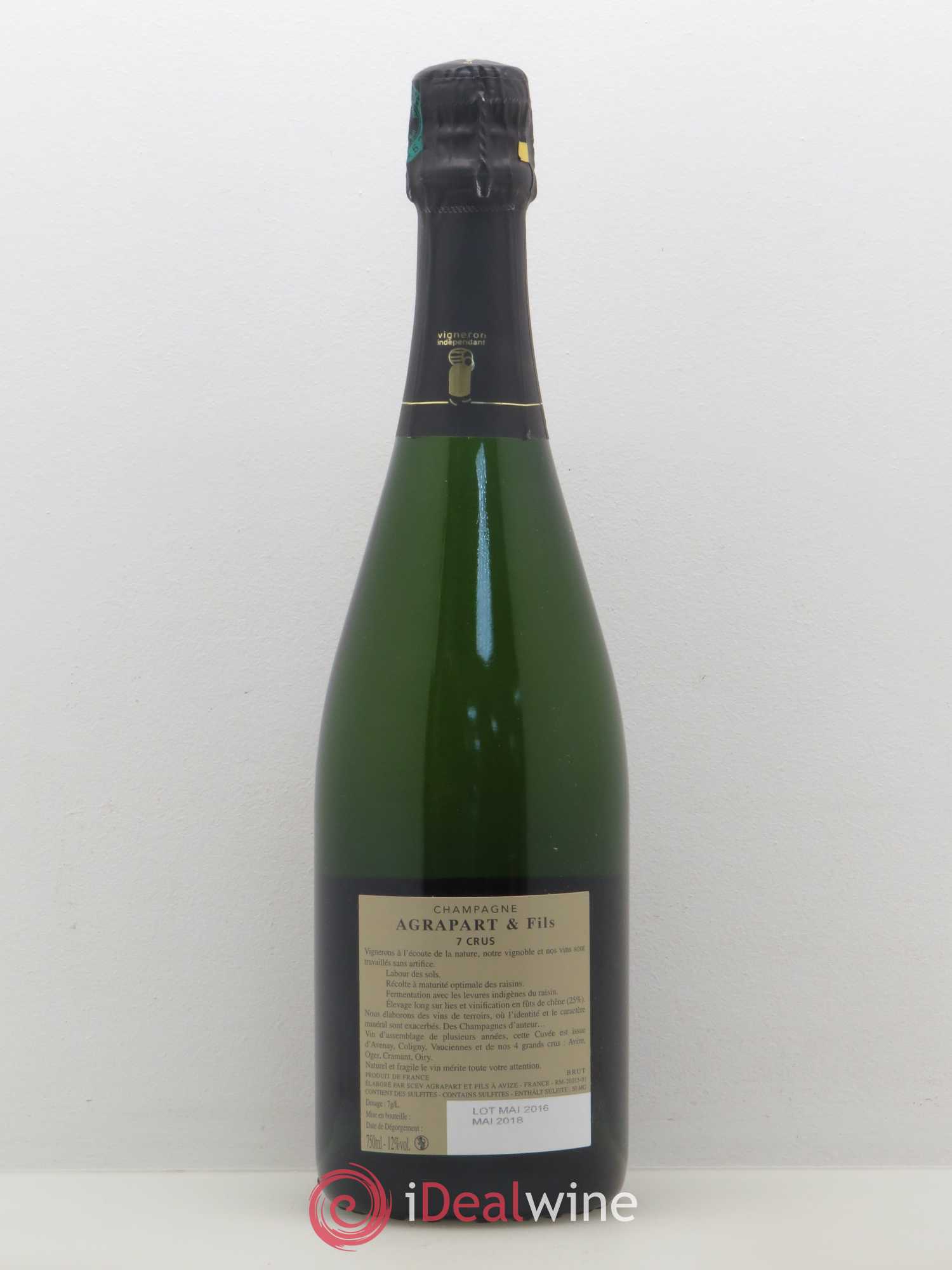 7 Crus Brut Agrapart & Fils  (sans prix de réserve) - Lot de 1 bouteille - 1