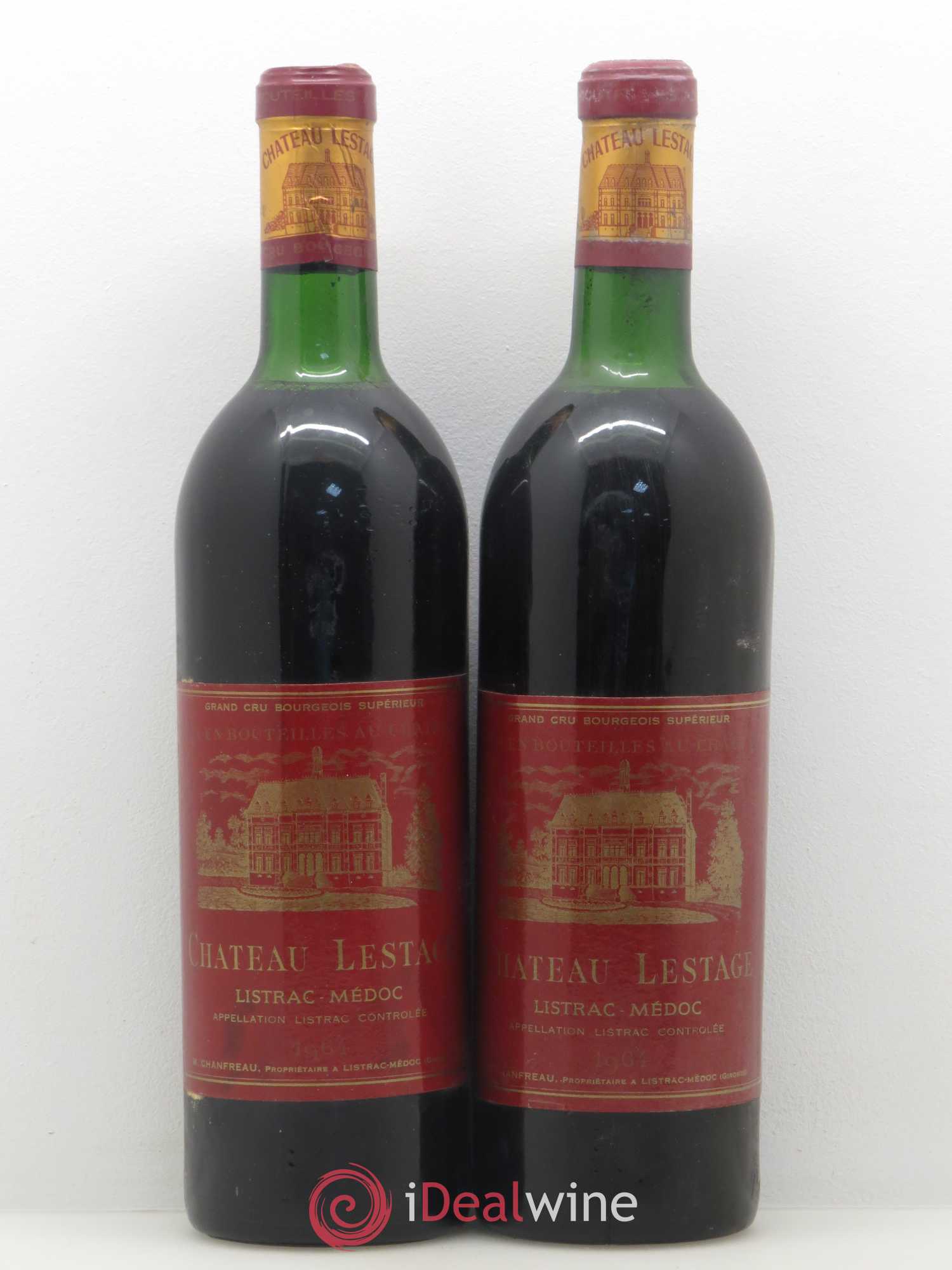 Château Lestage Cru Bourgeois (sans prix de réserve) 1964 - Lot de 2 bouteilles - 0