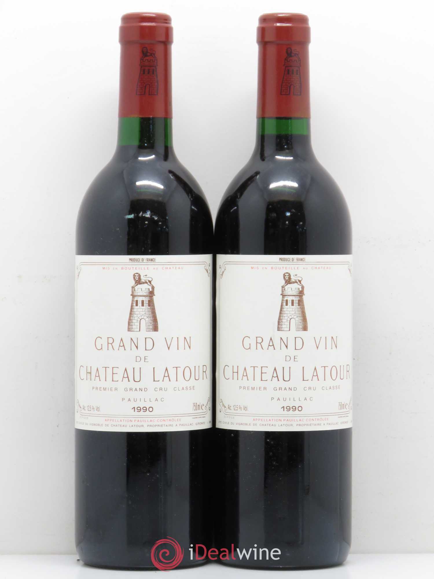 Château Latour 1er Grand Cru Classé 1990 - Lot de 2 bouteilles - 0