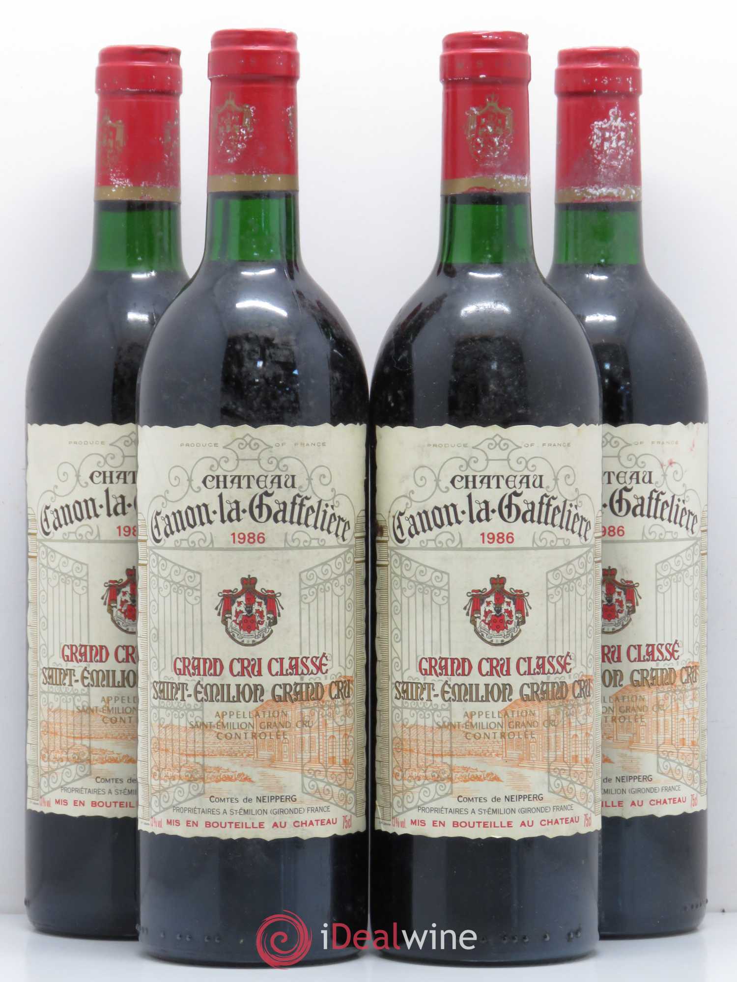Château Canon la Gaffelière 1er Grand Cru Classé B 1986 - Lot de 4 bouteilles - 0