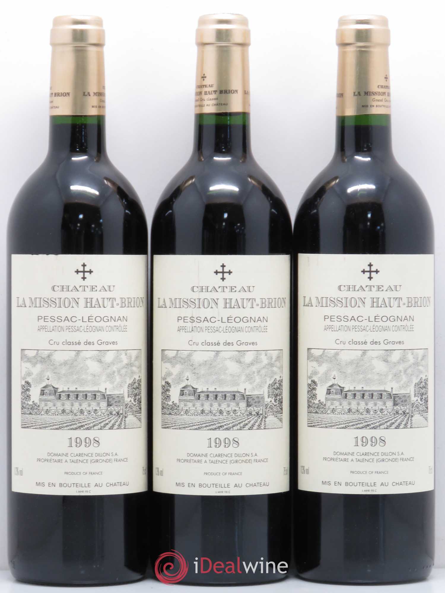 Château la Mission Haut-Brion Cru Classé de Graves 1998 - Lot de 6 bouteilles - 2