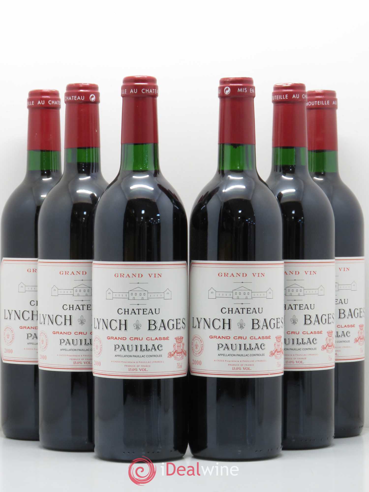 Château Lynch Bages 5ème Grand Cru Classé 2000 - Lot de 6 bouteilles - 0