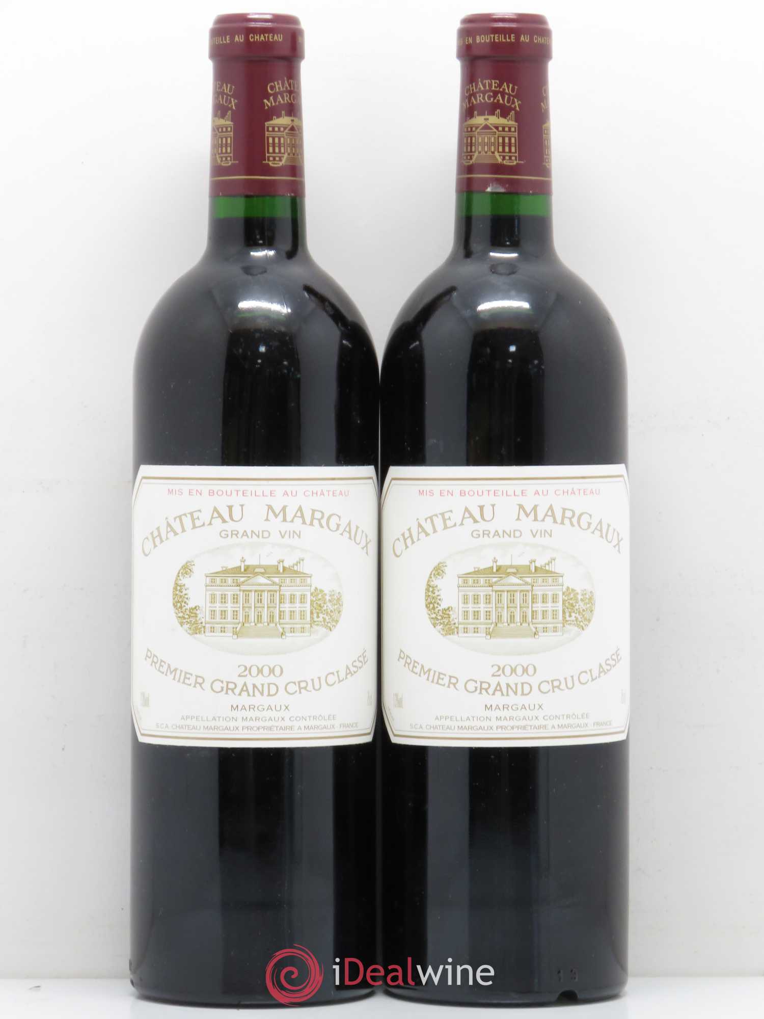 Château Margaux 1er Grand Cru Classé 2000 - Lot de 2 bouteilles - 0
