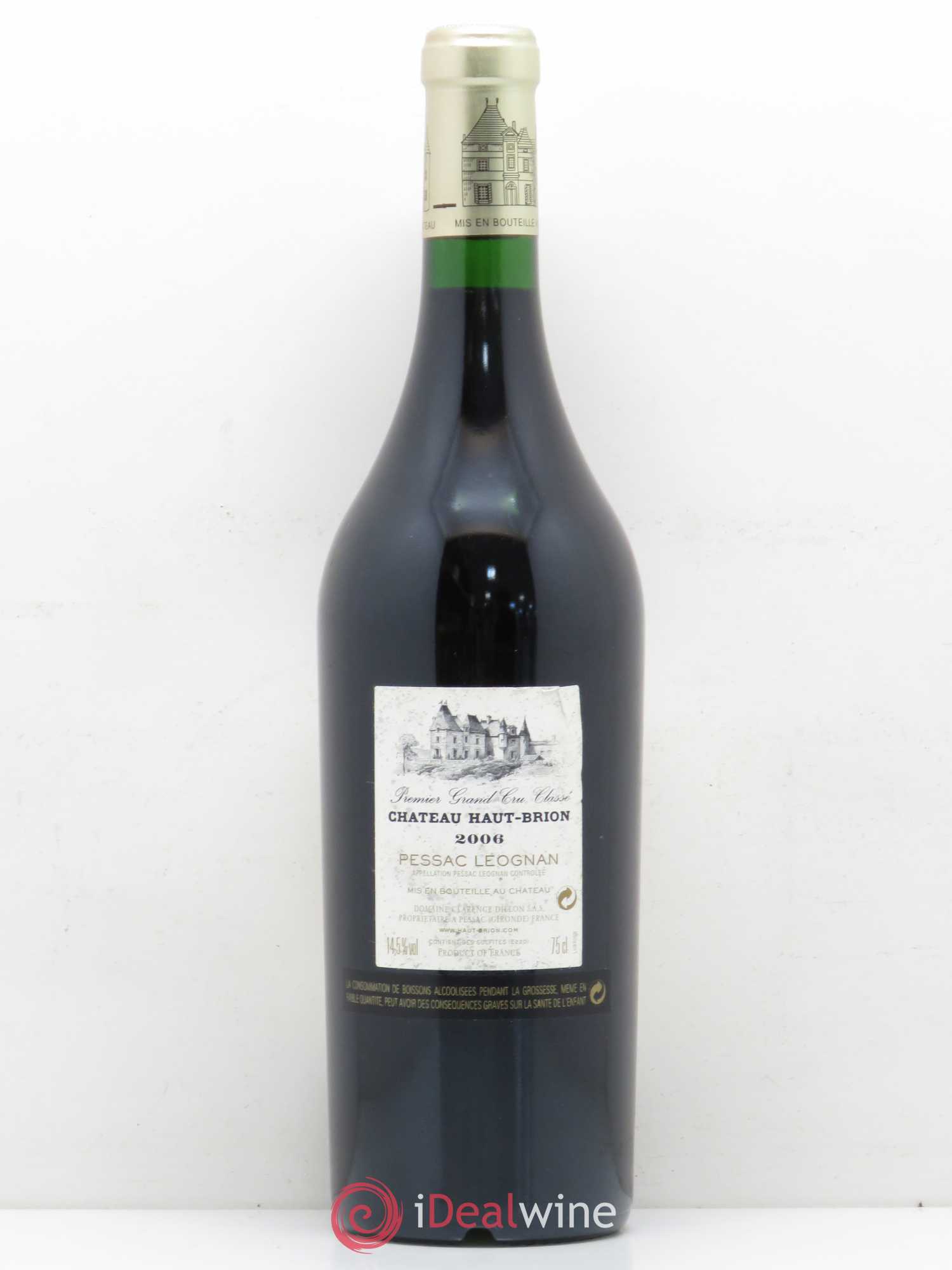 Château Haut Brion 1er Grand Cru Classé 2006 - Lot de 1 bouteille - 1