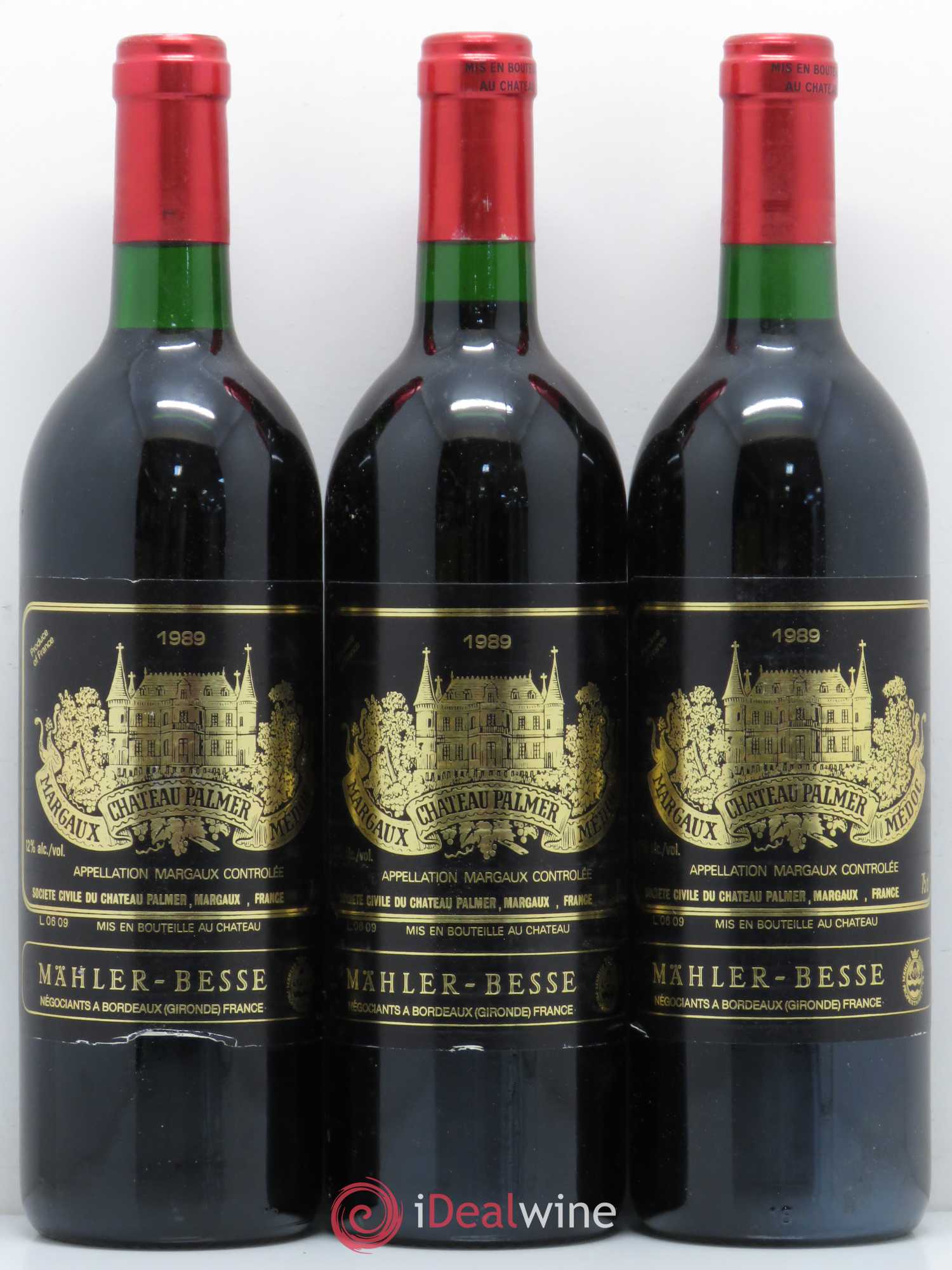 Château Palmer 3ème Grand Cru Classé 1989 - Lot de 6 bouteilles - 1