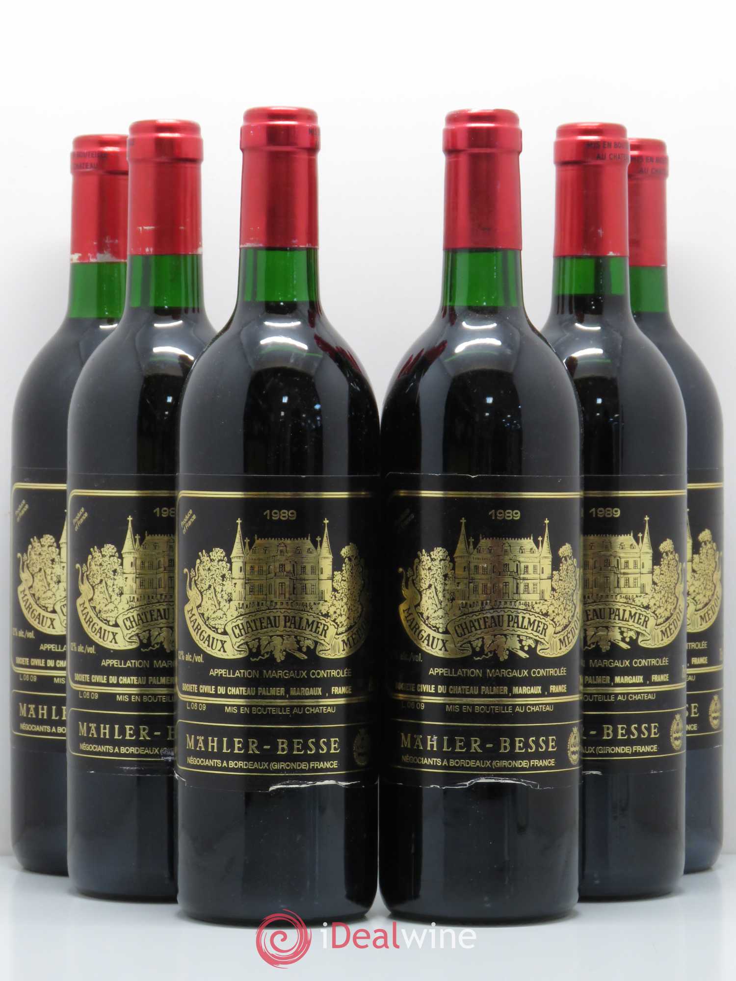 Château Palmer 3ème Grand Cru Classé 1989 - Lot de 6 bouteilles - 0