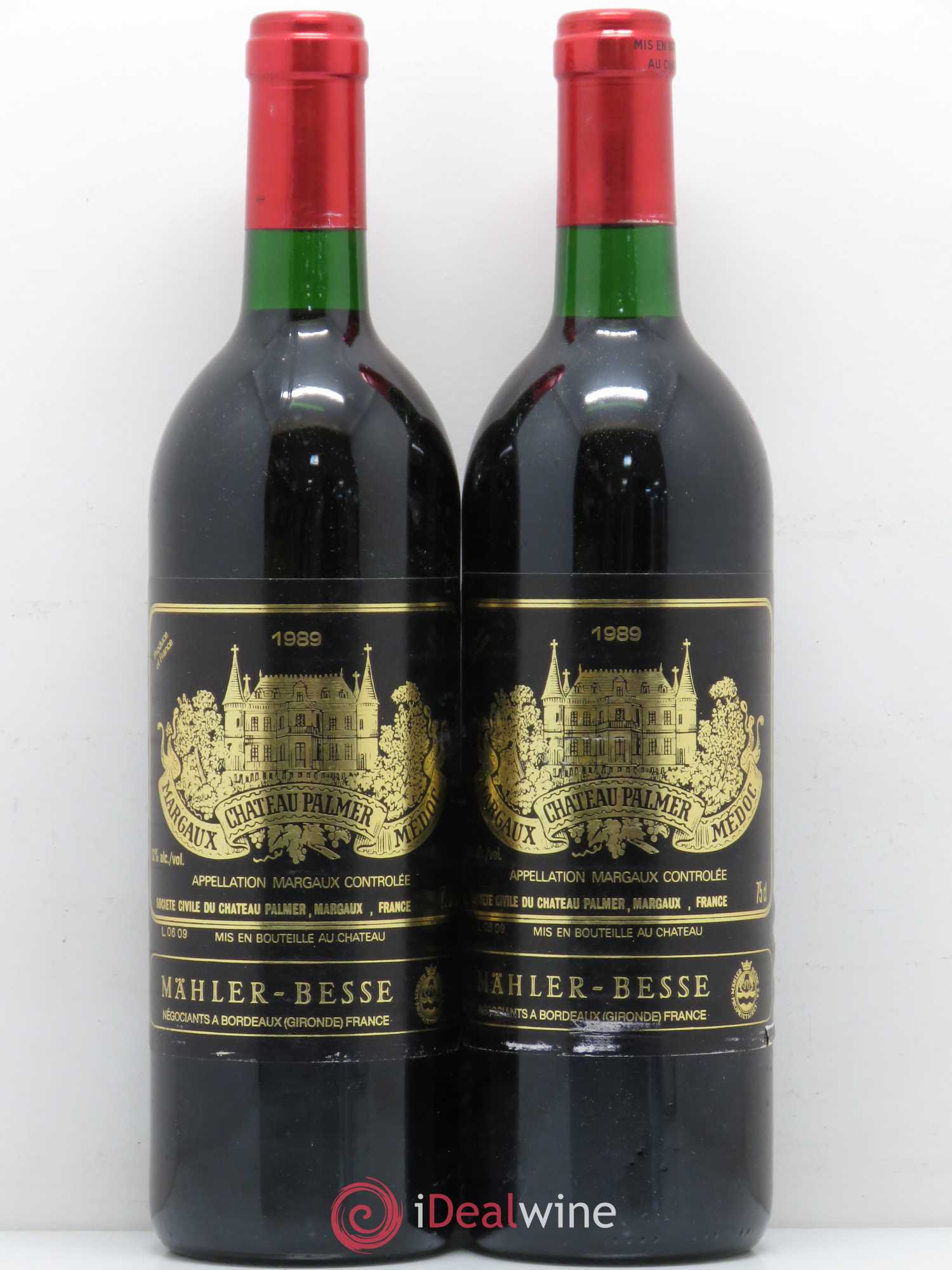 Château Palmer 3ème Grand Cru Classé 1989 - Lot de 2 bouteilles - 0