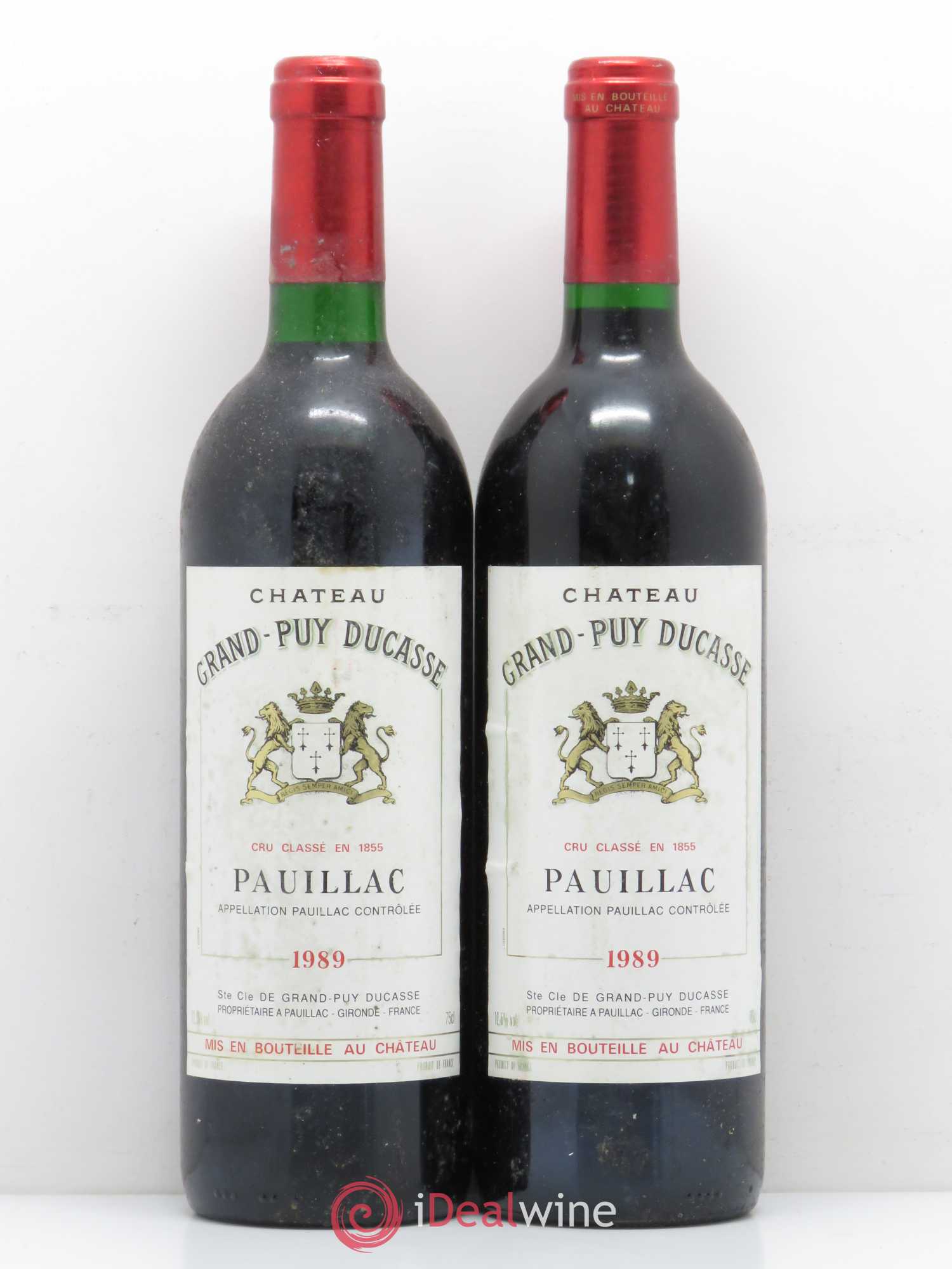 Château Grand Puy Ducasse 5ème Grand Cru Classé 1989 - Lot de 2 bouteilles - 0