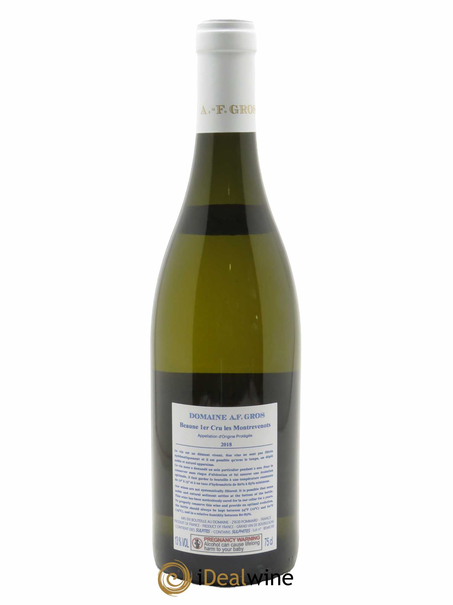 Beaune 1er Cru Les Montrevenots A.-F. Gros 2018 - Lot de 1 bouteille - 1
