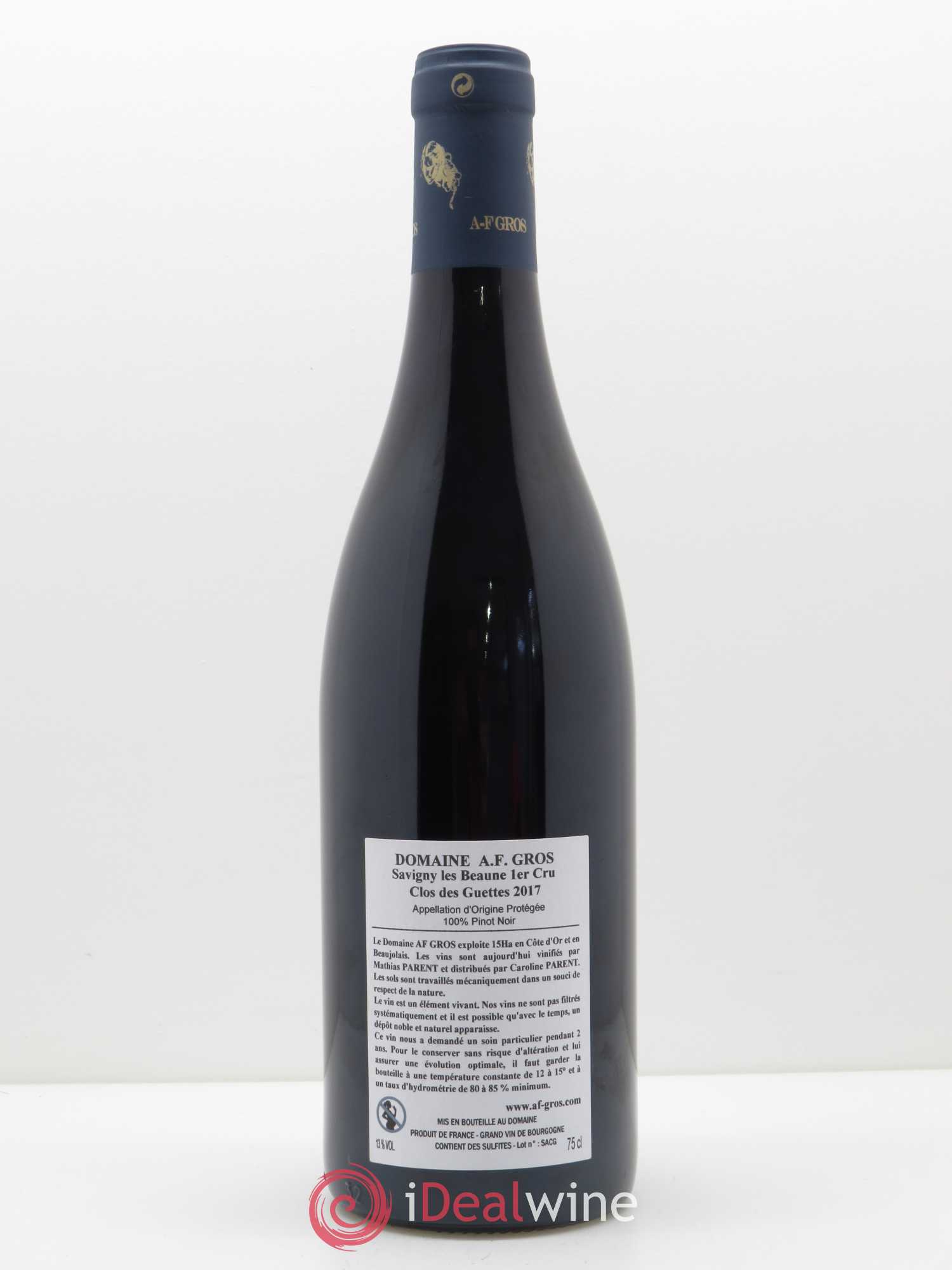 Savigny-lès-Beaune 1er Cru Clos des Guettes A.-F. Gros 2017 - Lot de 1 bouteille - 1
