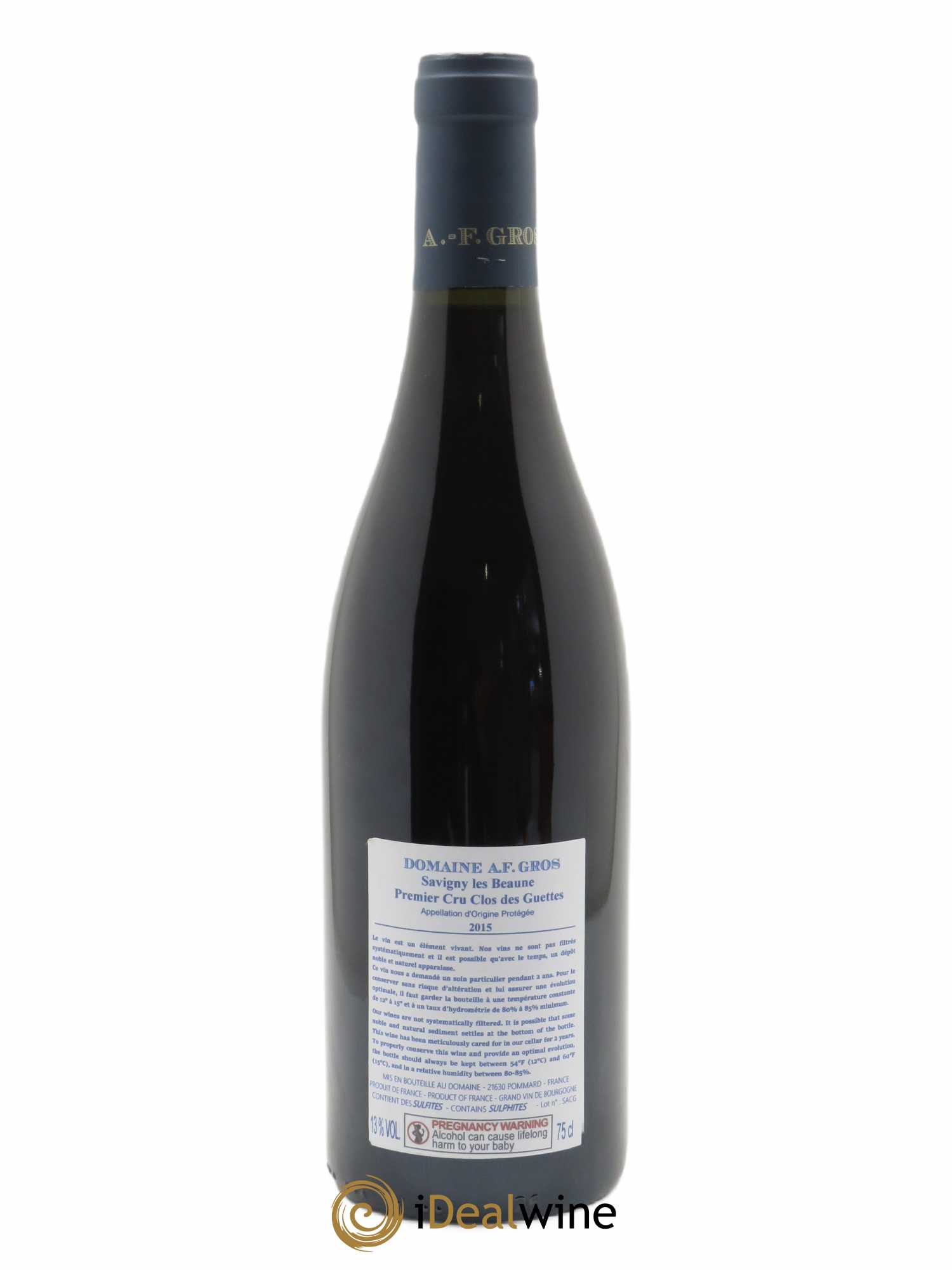 Savigny-lès-Beaune 1er Cru Clos des Guettes A.-F. Gros 2015 - Lot de 1 bouteille - 1