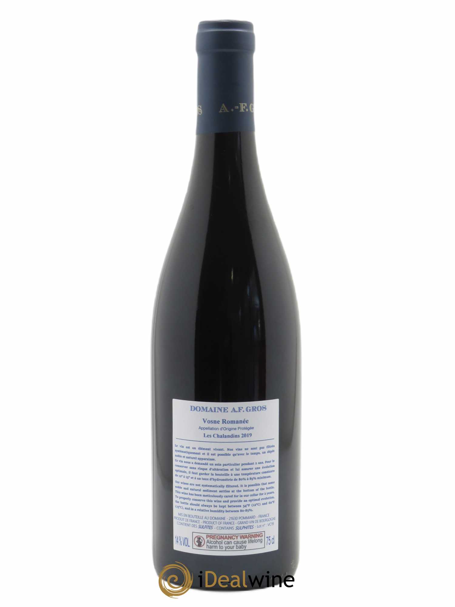 Vosne-Romanée Les Chalandins A.-F. Gros 2019 - Lot de 1 bouteille - 1