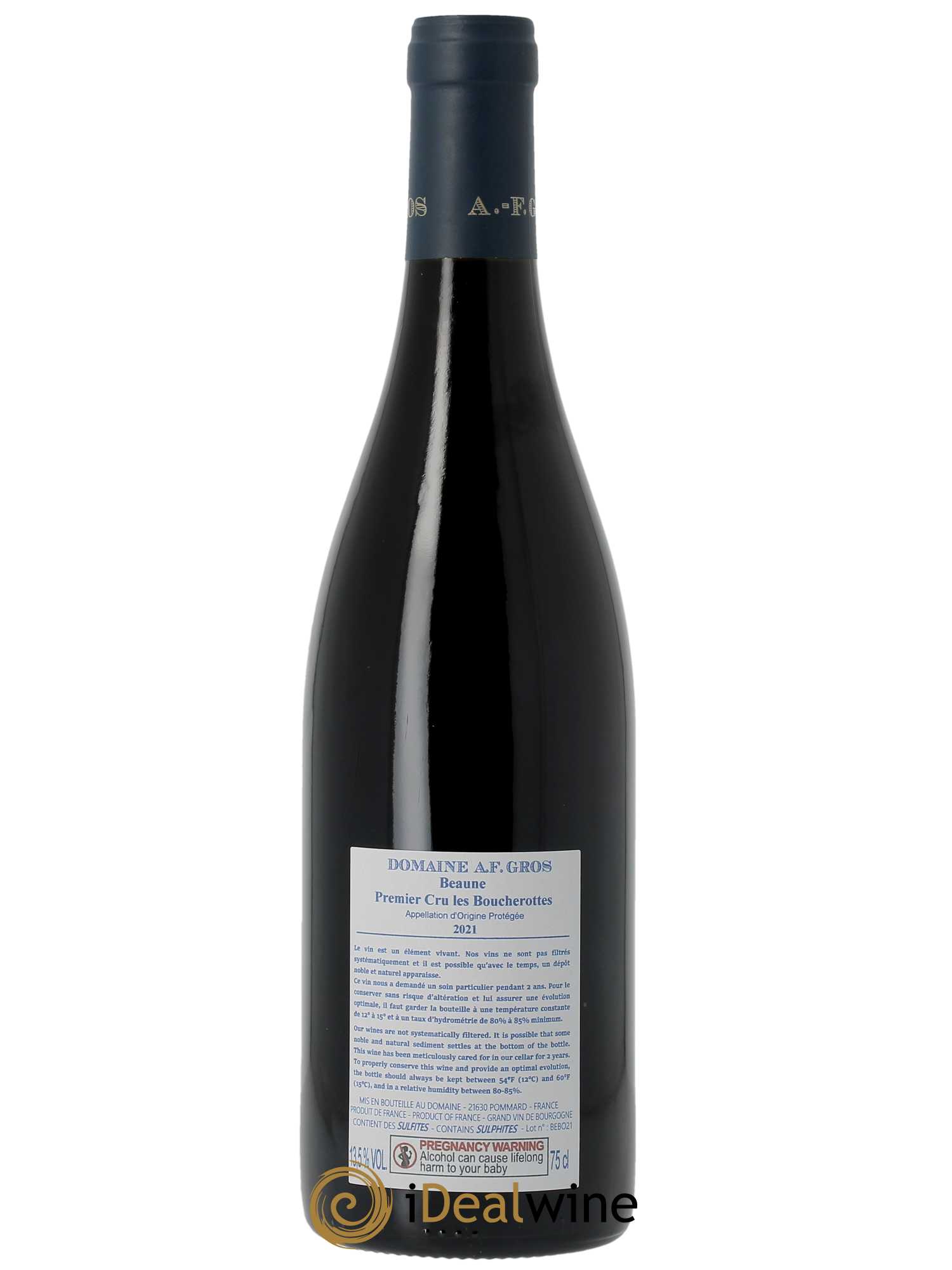 Beaune 1er Cru Les Boucherottes A.-F. Gros 2021 - Lot of 1 bottle - 1