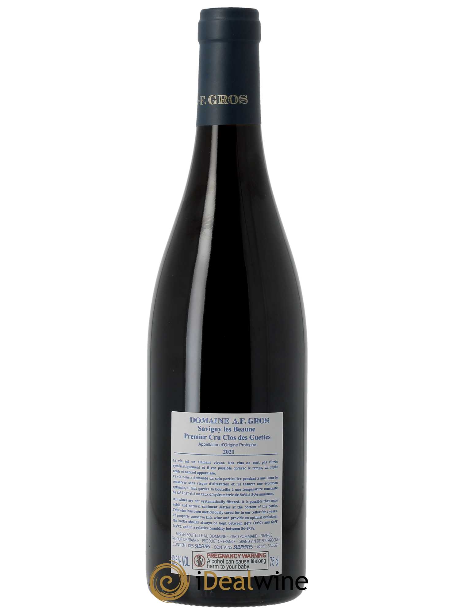 Savigny-lès-Beaune 1er Cru Clos des Guettes A.-F. Gros 2021 - Lot of 1 bottle - 1