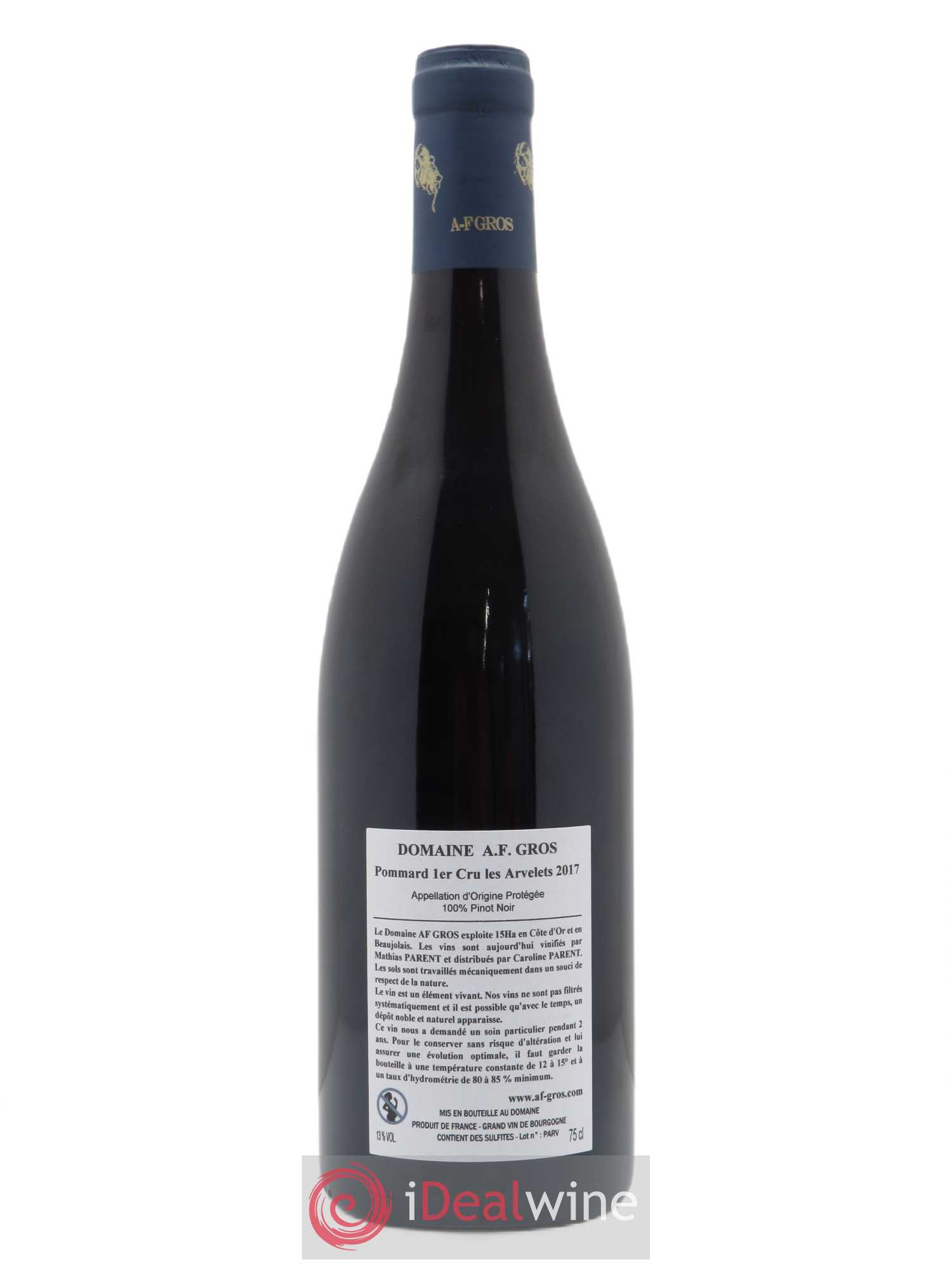 Pommard 1er Cru Les Arvelets A.-F. Gros 2017 - Lot de 1 bouteille - 1