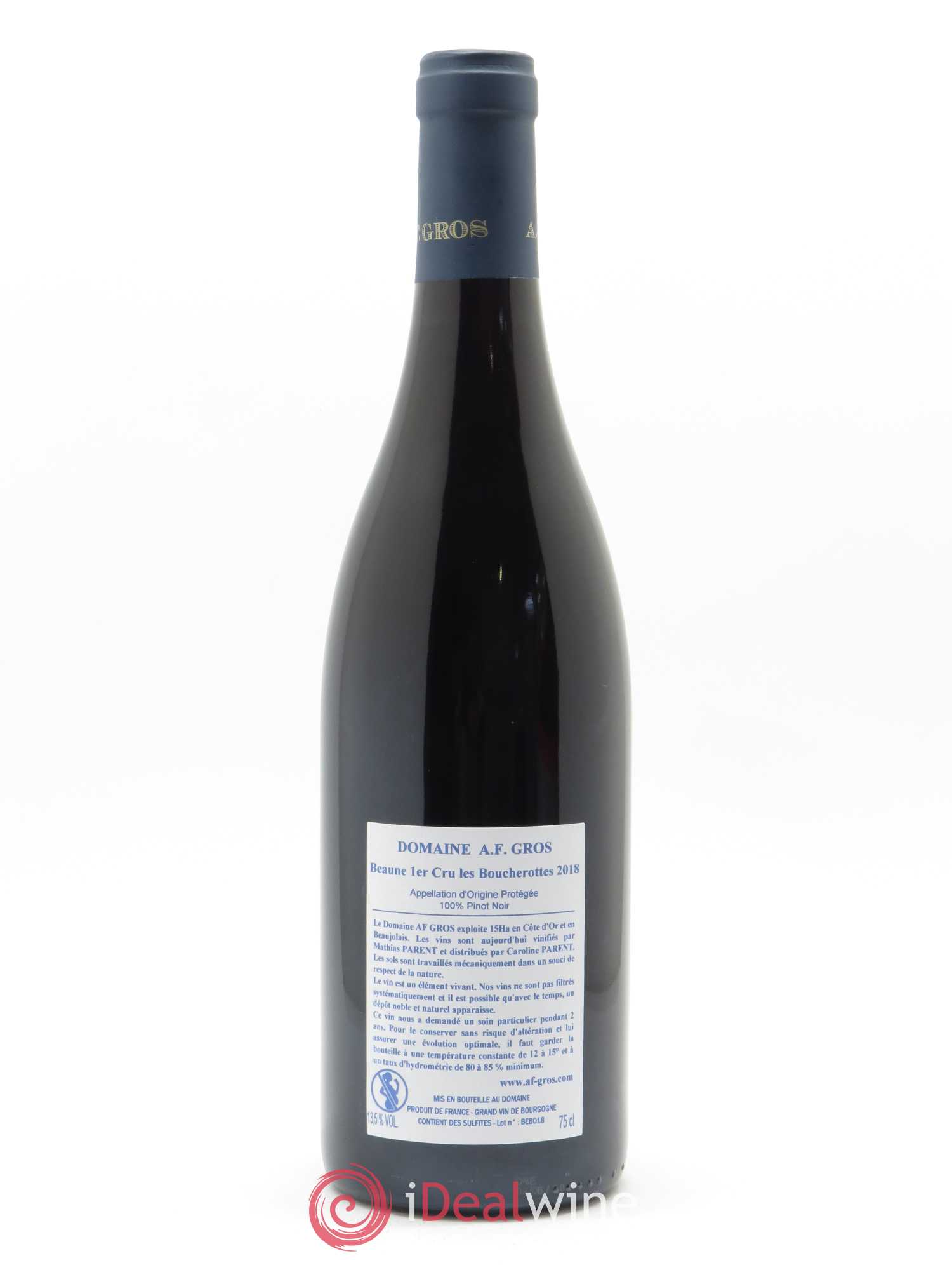 Beaune 1er Cru Les Boucherottes A.-F. Gros 2018 - Lot de 1 bouteille - 1
