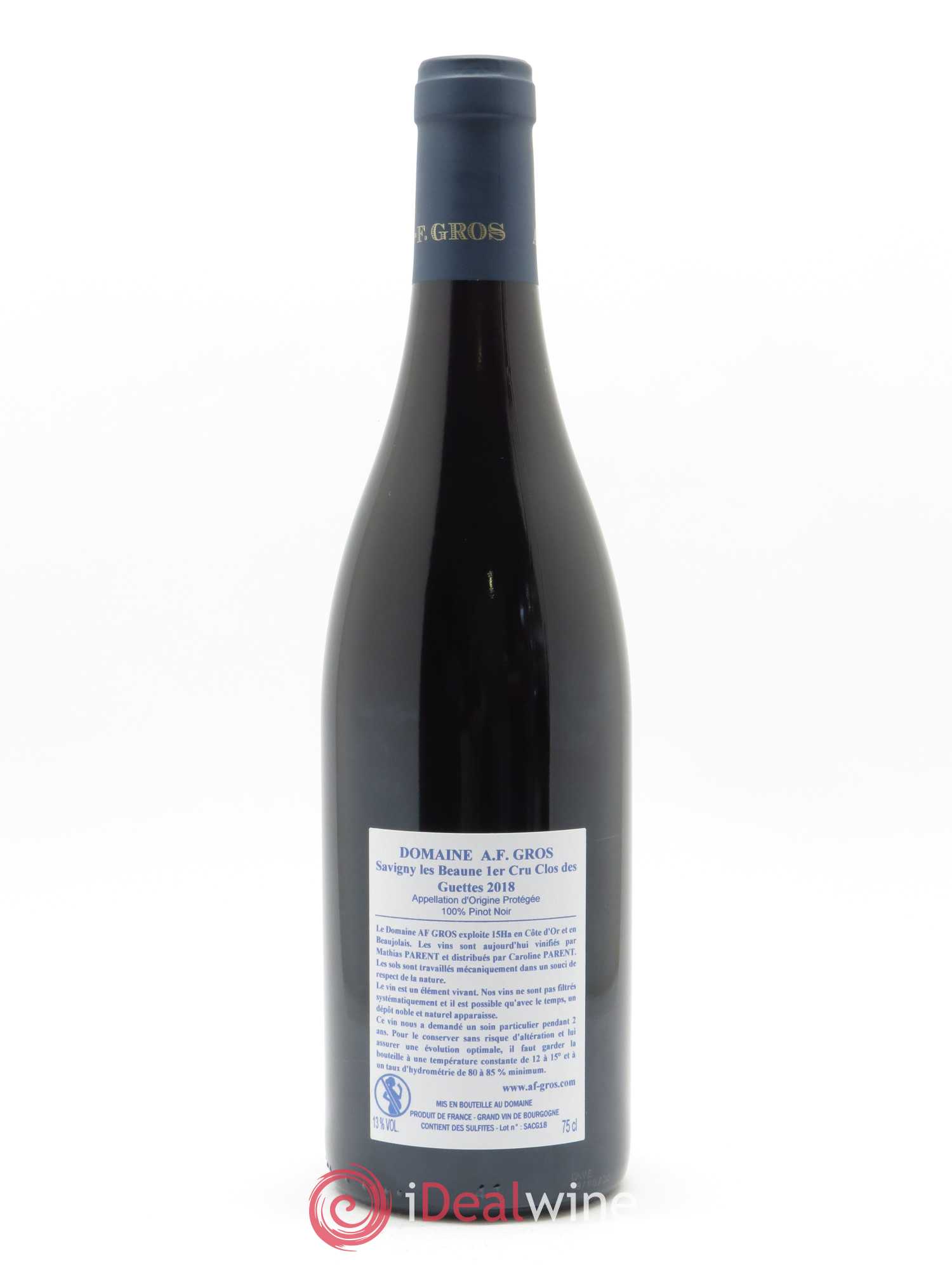 Savigny-lès-Beaune 1er Cru Clos des Guettes A.-F. Gros 2018 - Lot de 1 bouteille - 1