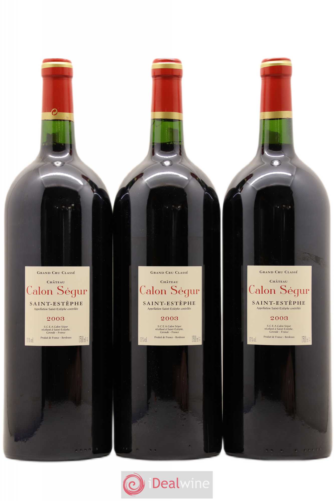 Château Calon Ségur 3ème Grand Cru Classé 2003 - Lot de 3 magnums - 1