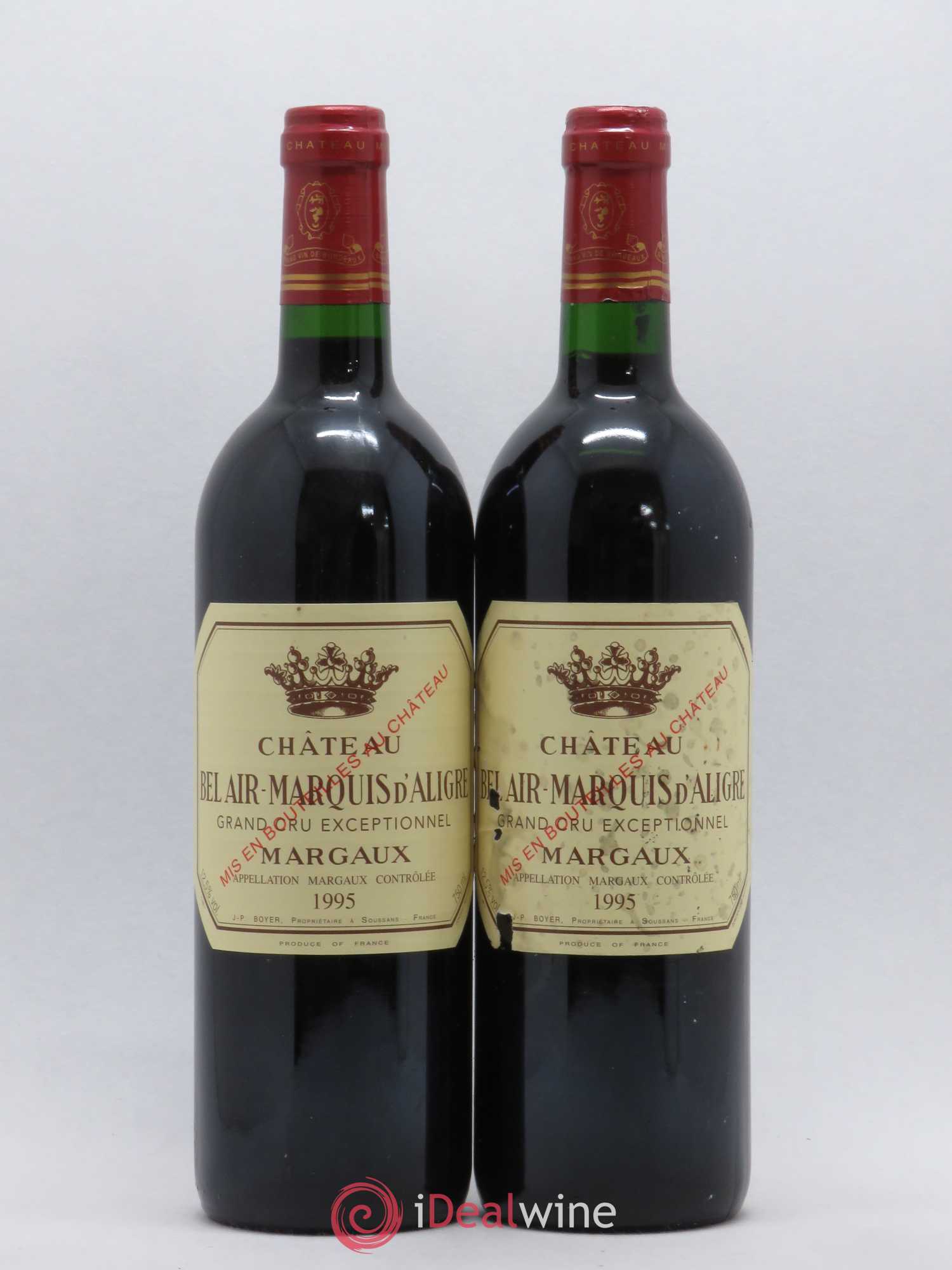 Château Bel Air Marquis d'Aligre 1995 - Lot de 2 bouteilles - 0