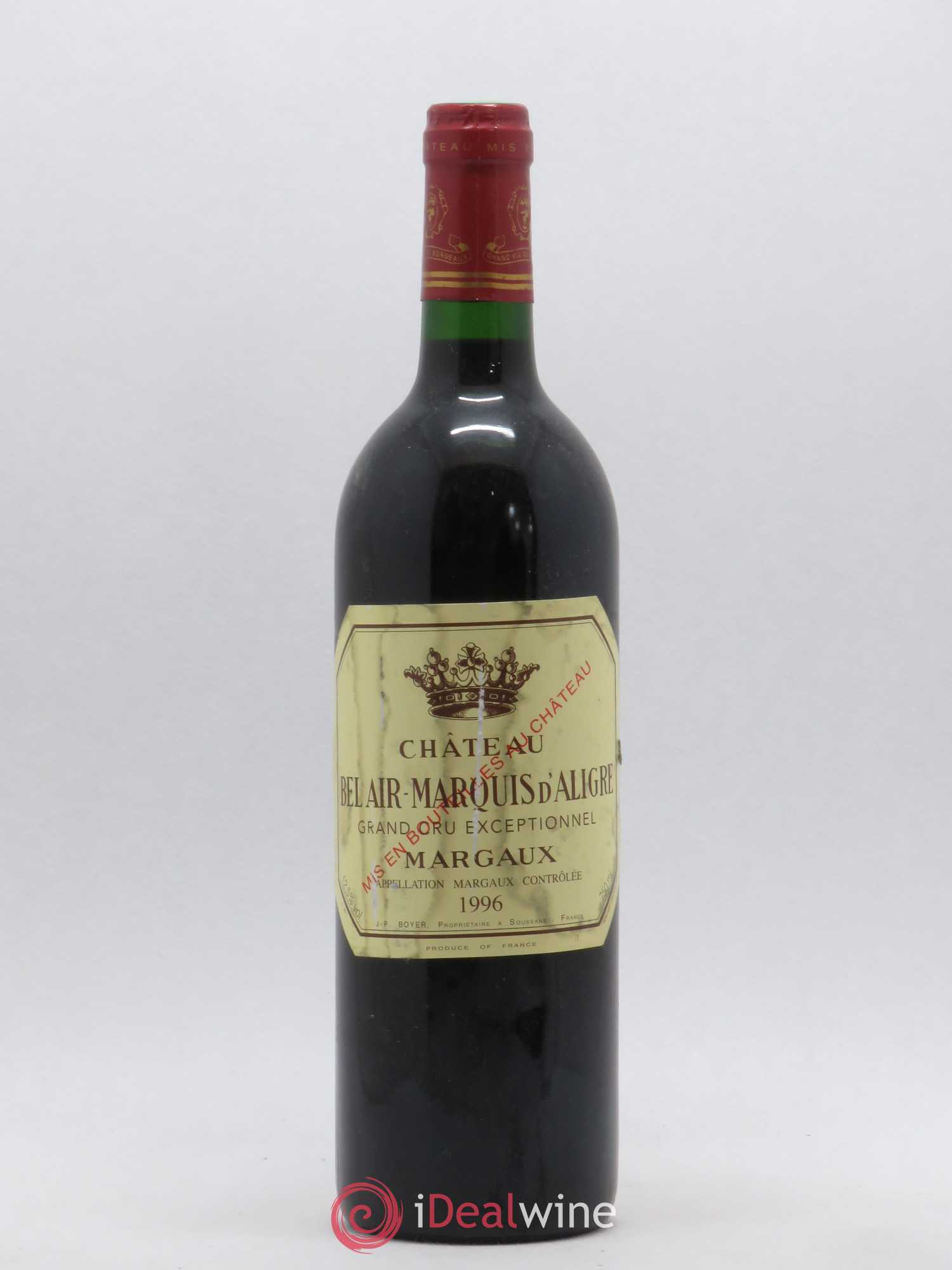 Château Bel Air Marquis d'Aligre 1996 - Lot de 1 bouteille - 0