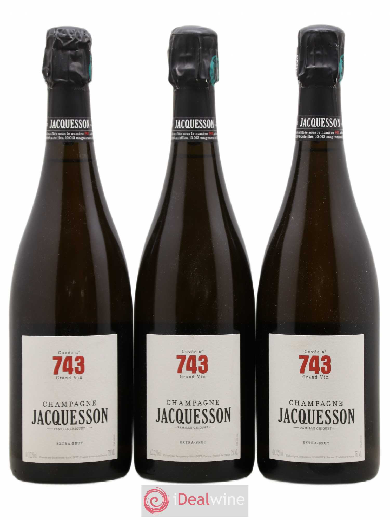 Cuvée 743 Extra-Brut Jacquesson - Lot de 3 bouteilles - 0