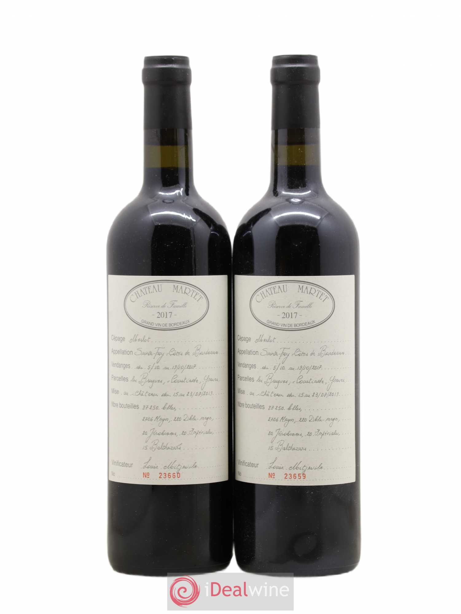 Château Martet 2017 - Lot de 2 bouteilles - 0