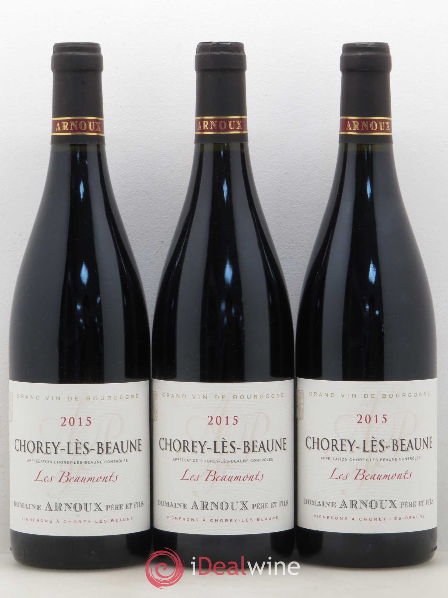 Chorey-lès-Beaune Les Beaumonts Domaine Arnoux 2015 - Posten von 3 Flaschen - 0