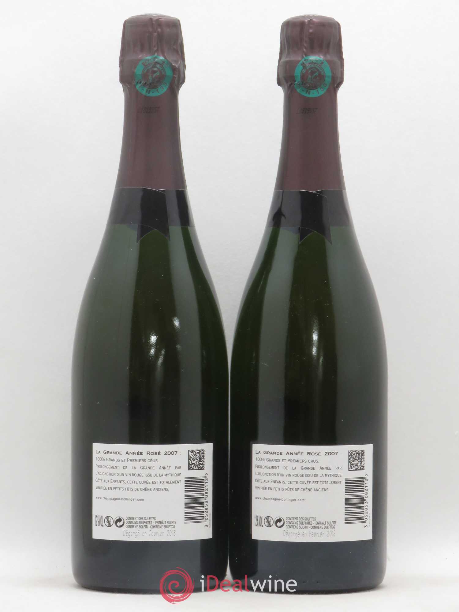Grande Année Brut Bollinger 2007 - Lot de 2 bouteilles - 1