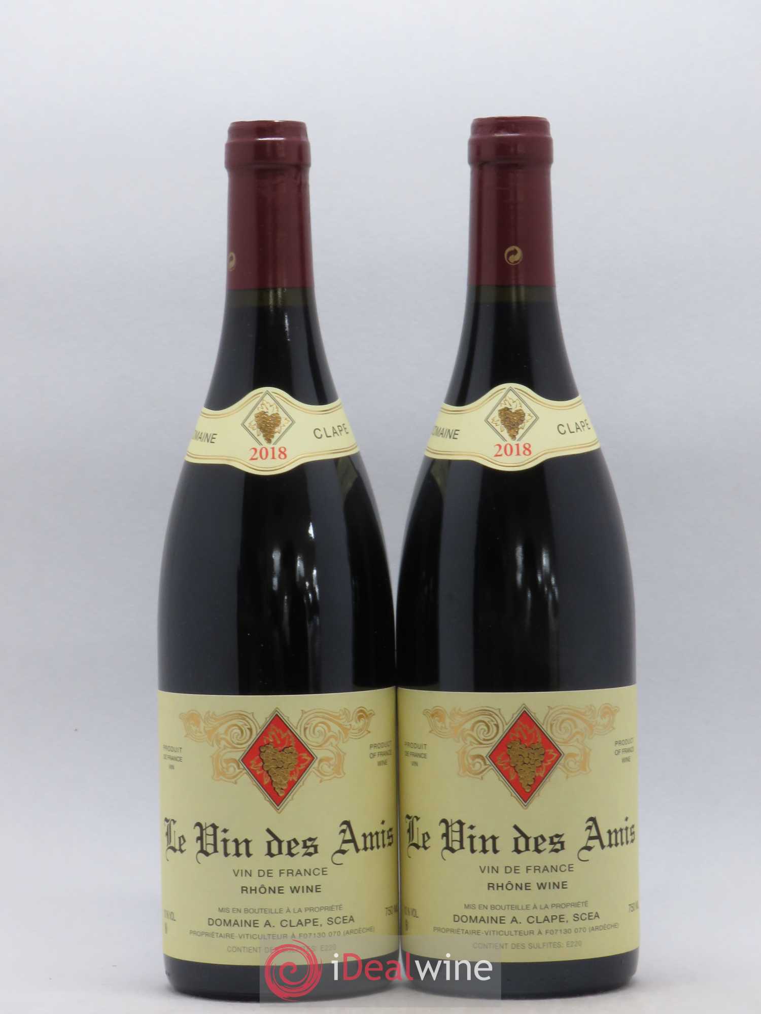Vin de France Le Vin des Amis Auguste Clape 2018 - Lot de 2 bouteilles - 0
